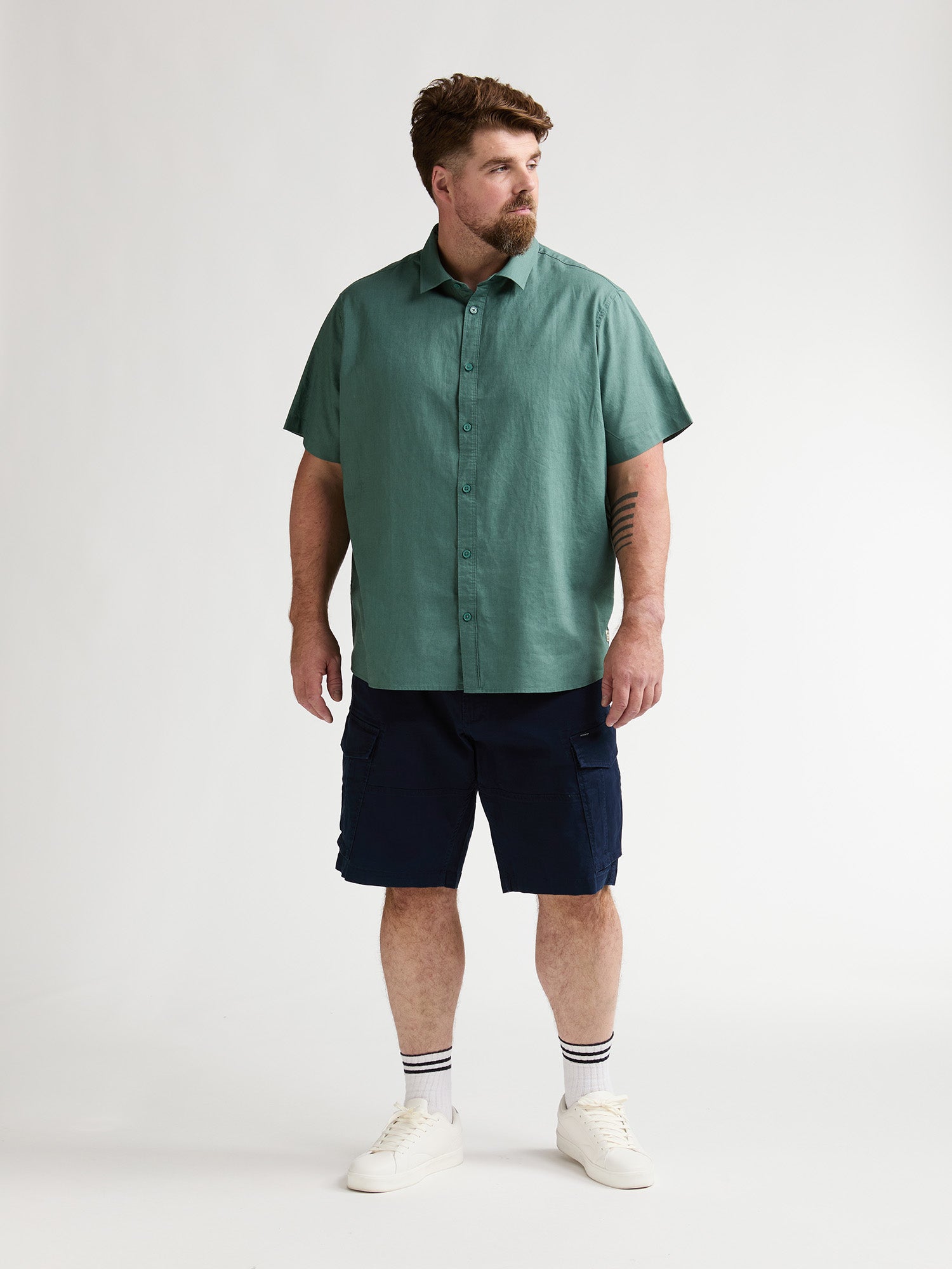 Petrol Industries Men Shorts Cargo Plus Fit Navy Blue