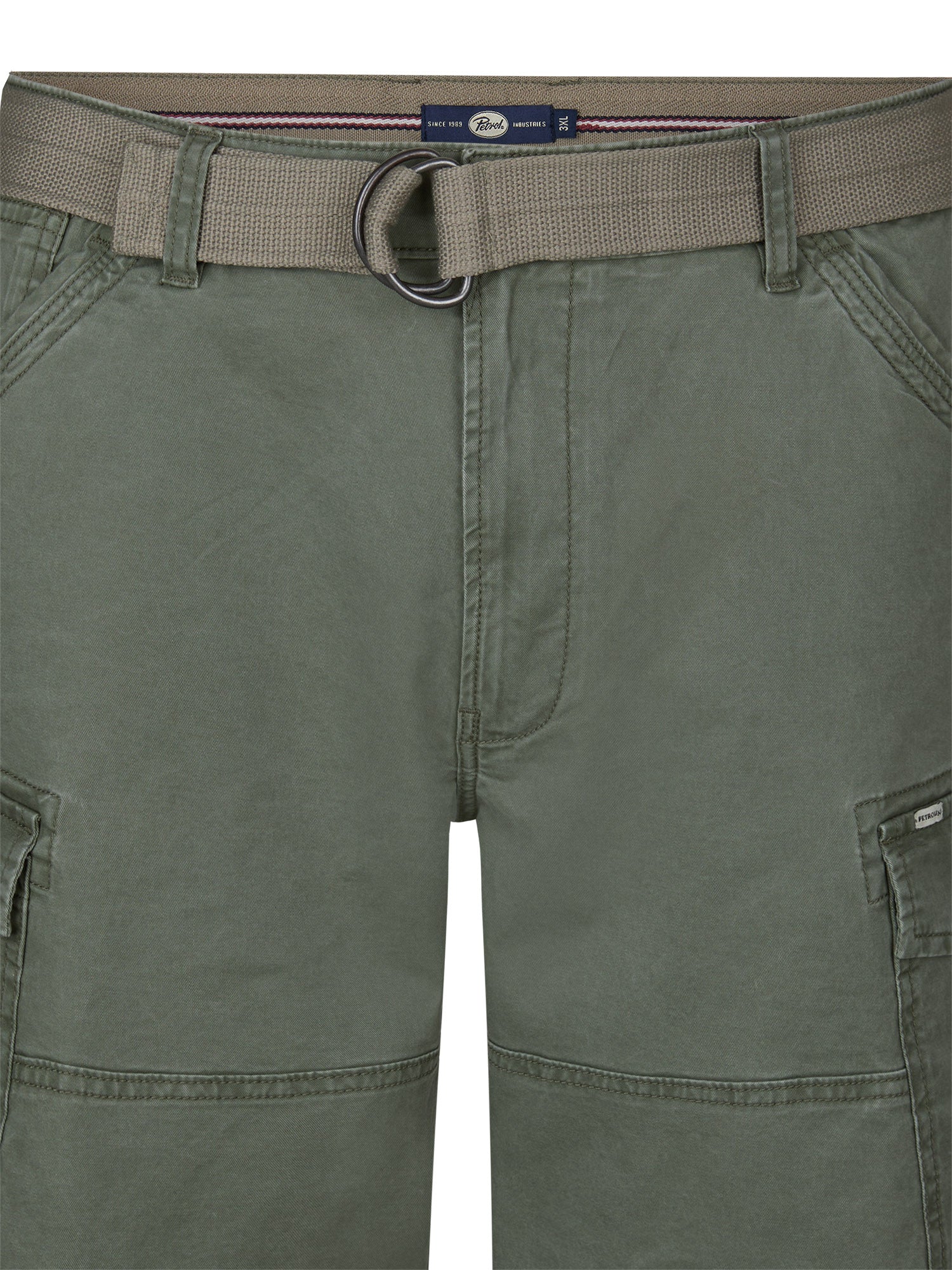Petrol Industries Men Shorts Cargo Plus Fit Dusty Army