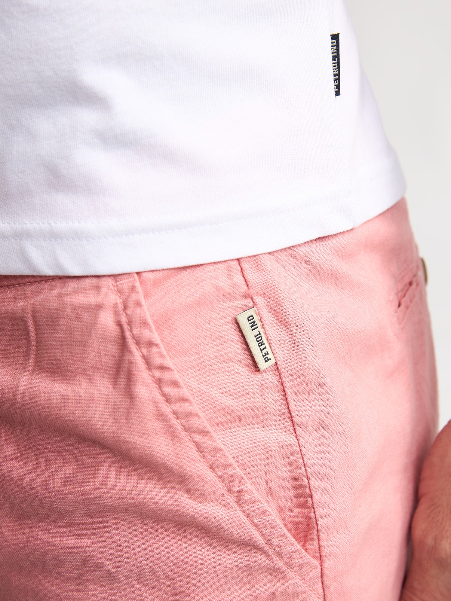 Petrol Industries Men Shorts Chino Fit Light Coral