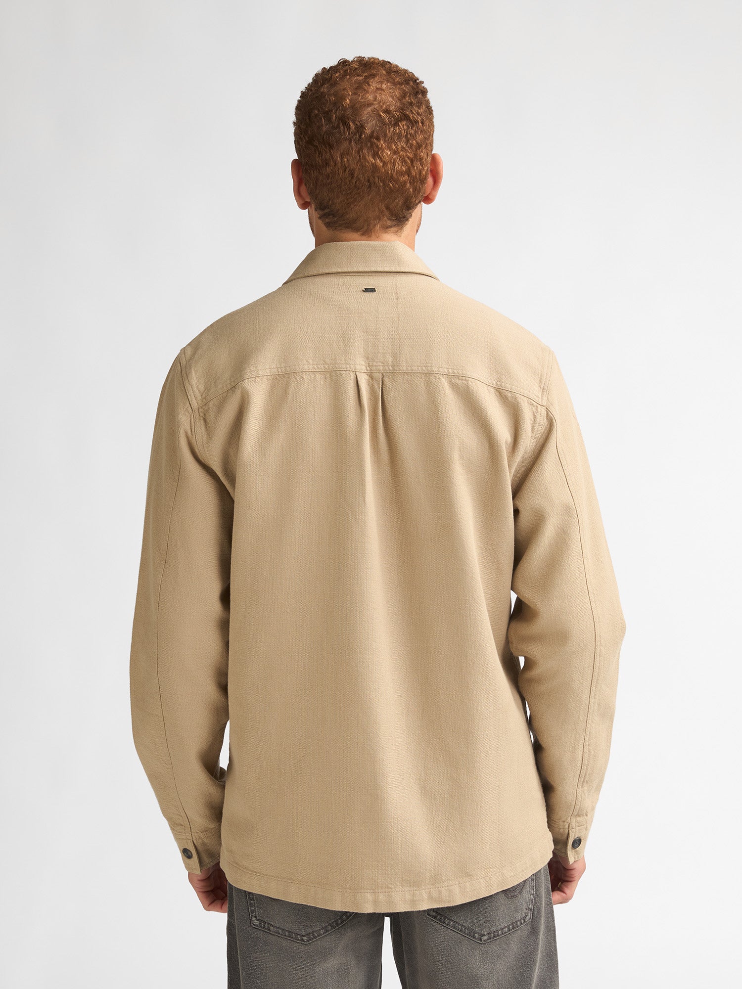 Petrol Industries Men Shirt Long Sleeve Uni Overshirt Fit Light Tan