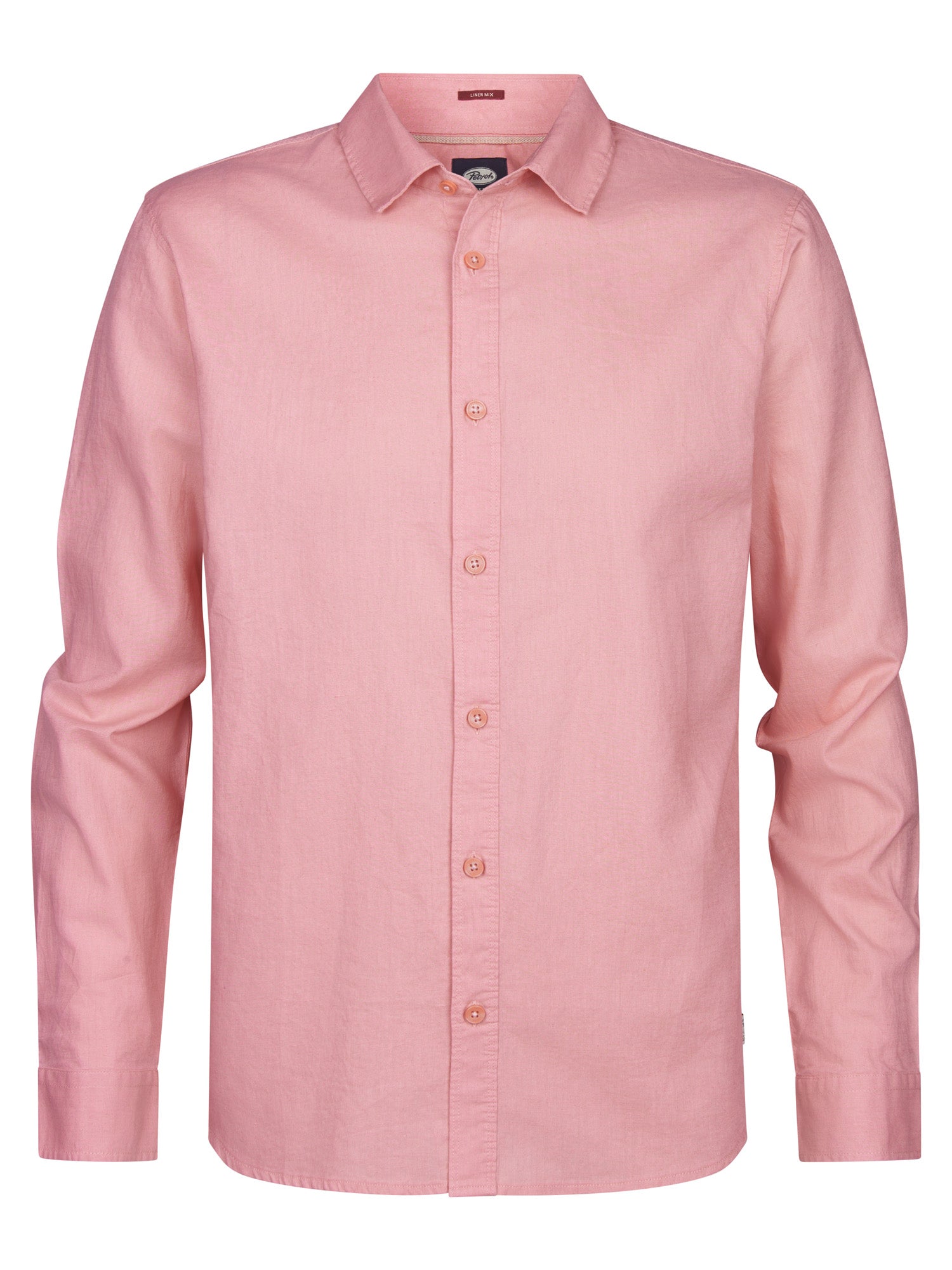 Petrol Industries Men Shirt Long Sleeve Uni Regular Fit Light Coral