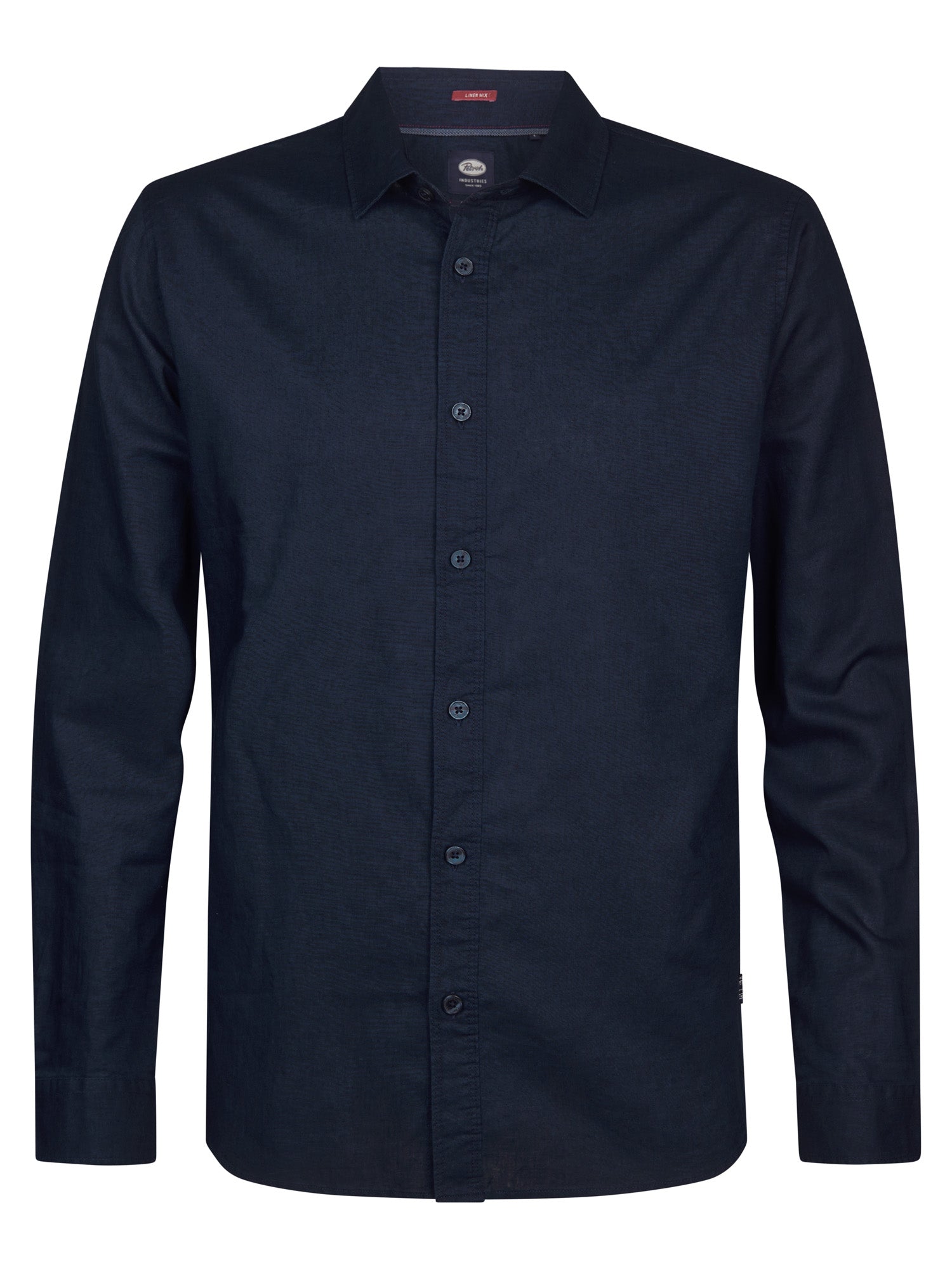 Petrol Industries Men Shirt Long Sleeve Uni Regular Fit Navy Blue