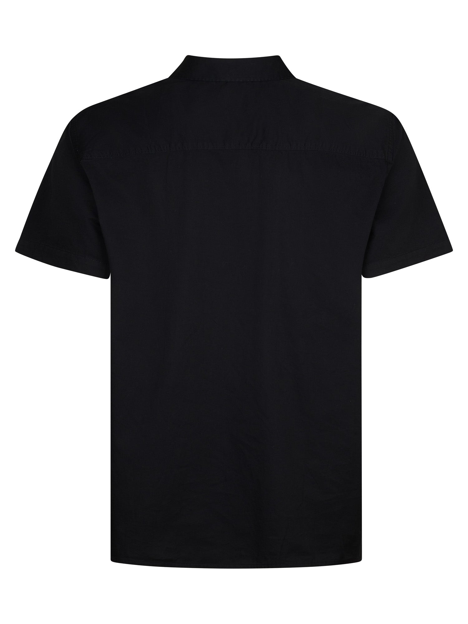 Petrol Industries Men Shirt Short Sleeve Uni Regular Plus Fit Black