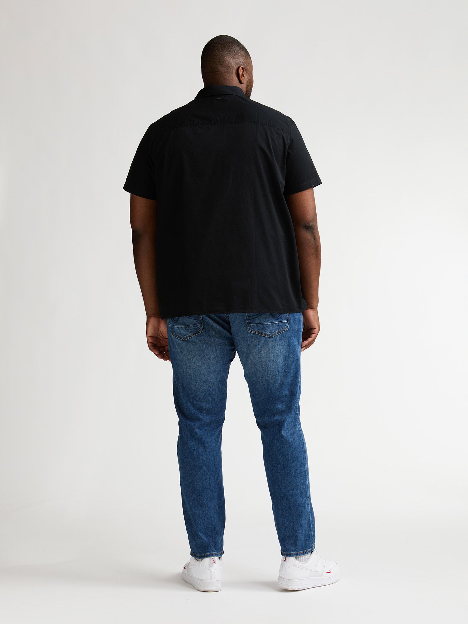 Petrol Industries Men Shirt Short Sleeve Uni Regular Plus Fit Black