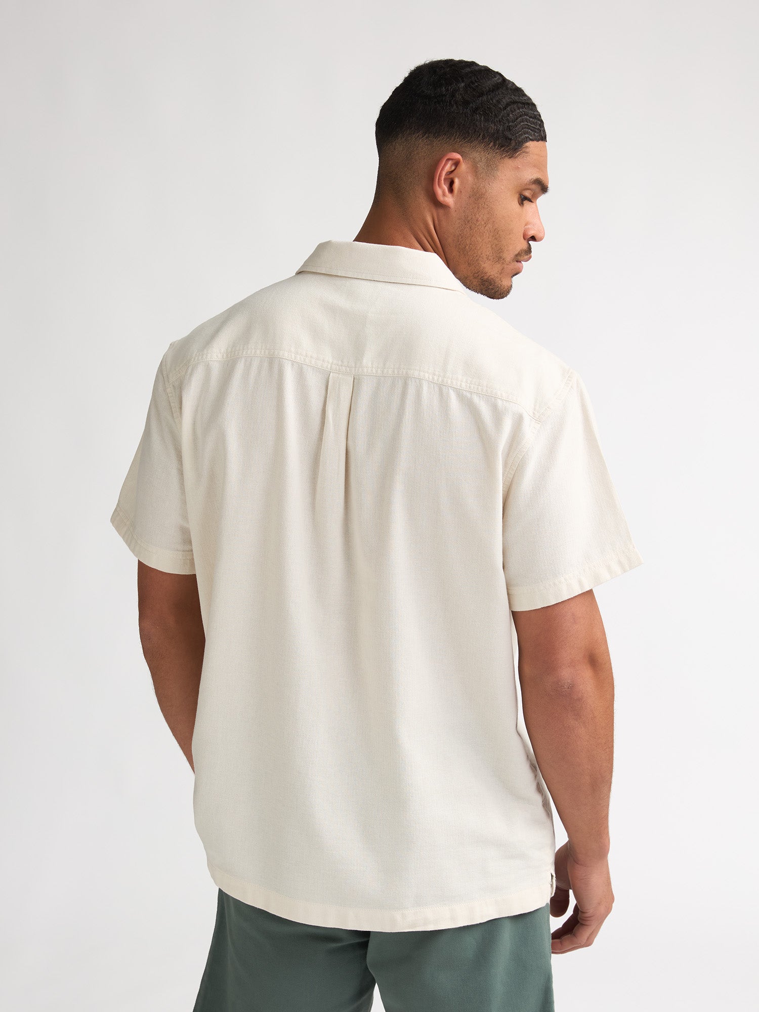 Petrol Industries Men Shirt Short Sleeve Uni Relaxed Fit Seashell
