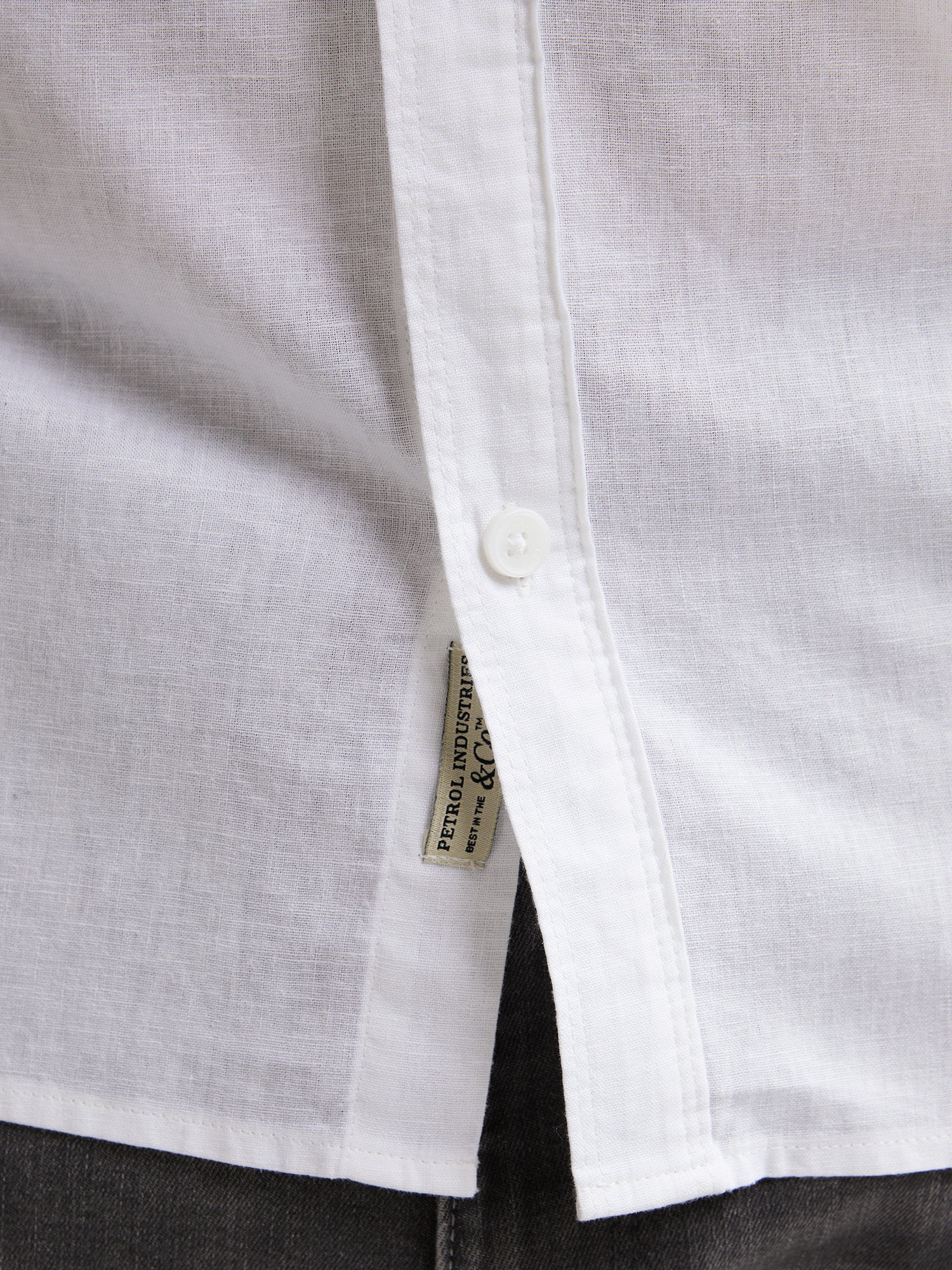 Petrol Industries Men Shirt Short Sleeve Uni Regular Plus Fit Bright White