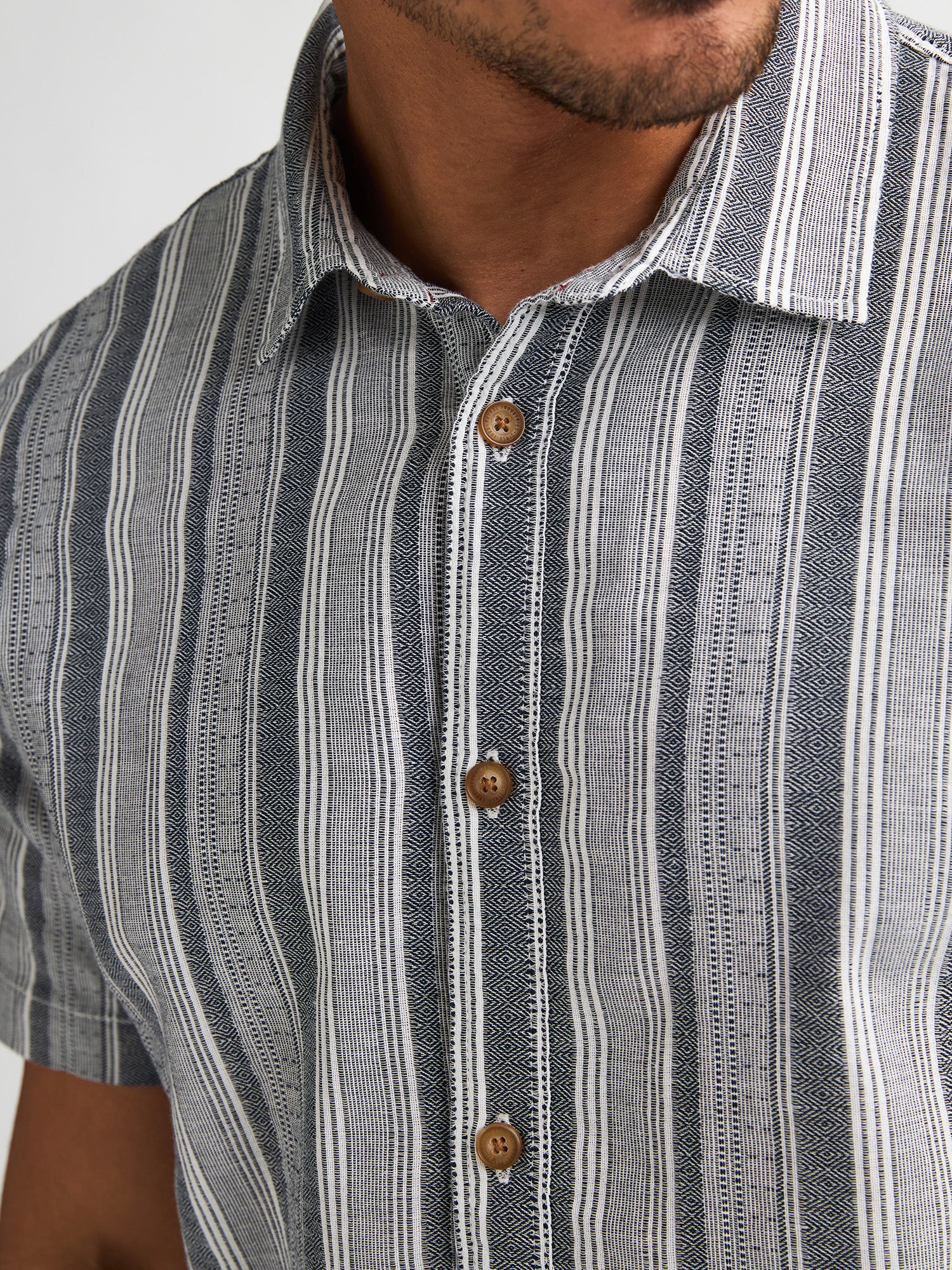 Petrol Industries Men Shirt Short Sleeve Uni Regular Fit Navy Blue