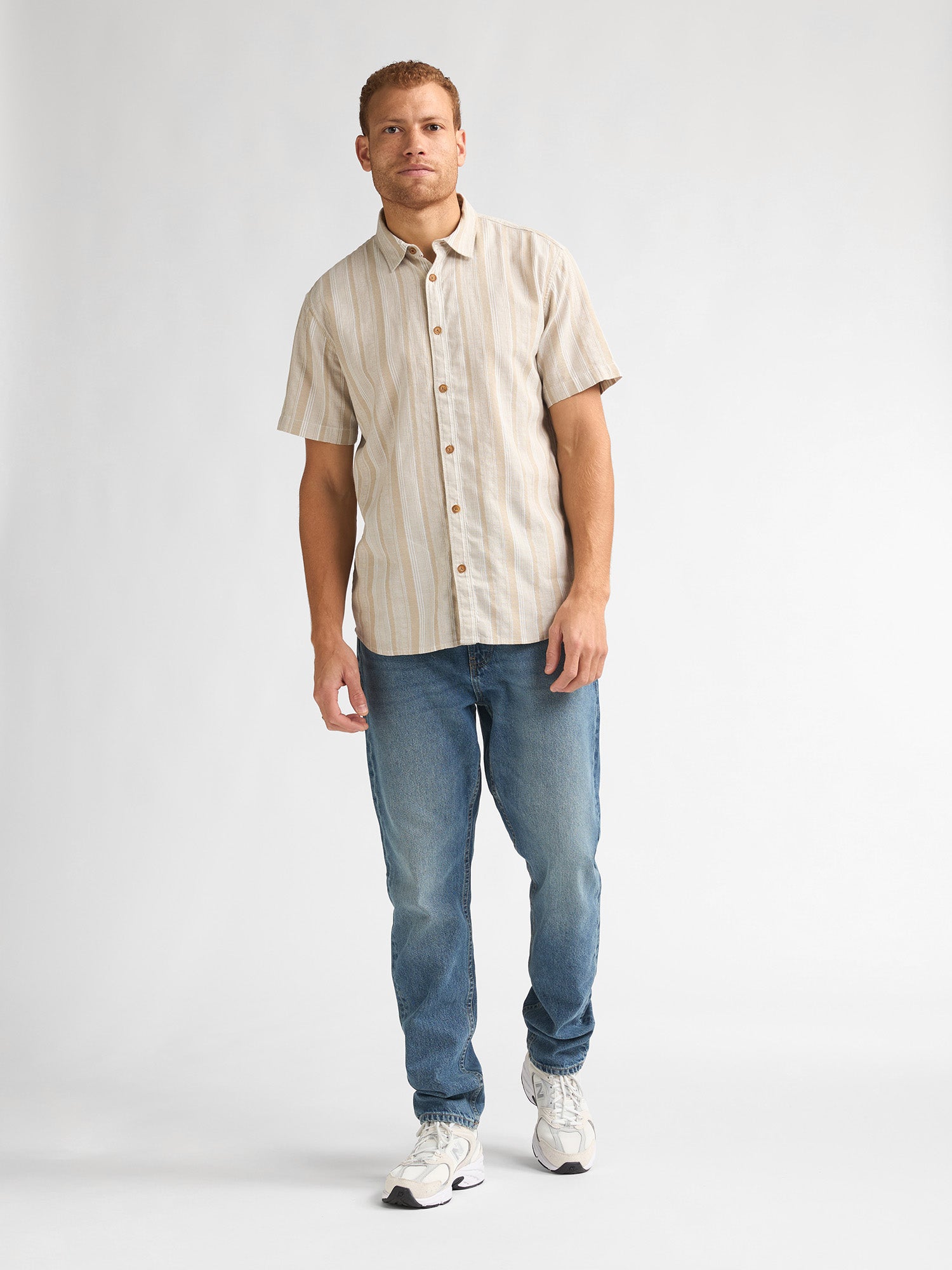 Petrol Industries Men Shirt Short Sleeve Uni Regular Fit Light Tan