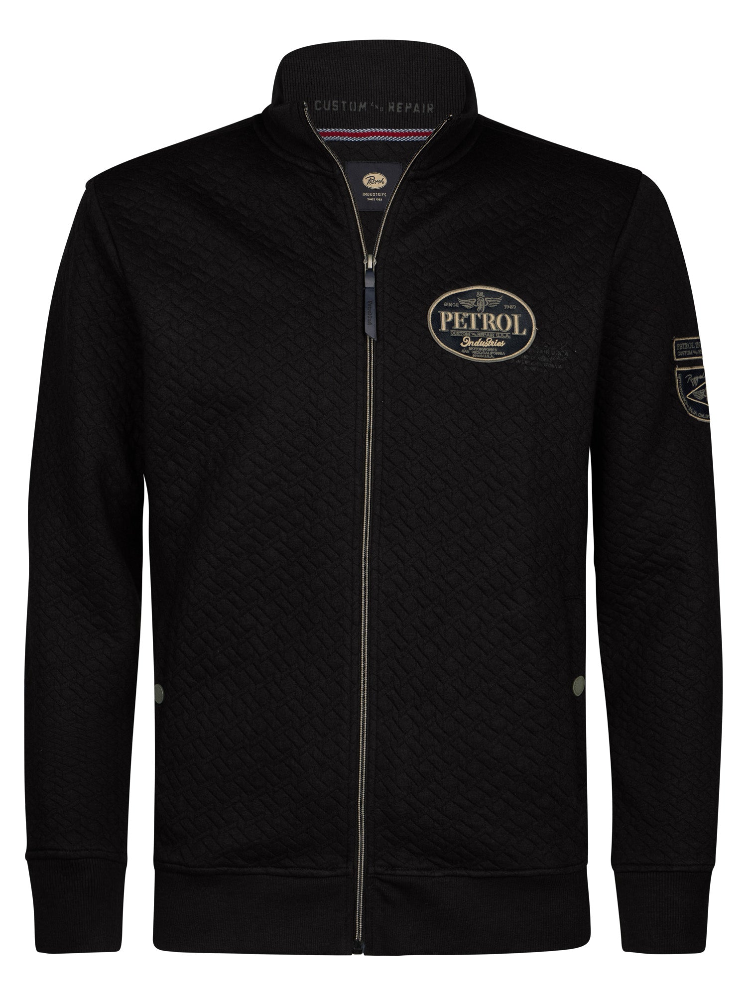 Petrol Industries Men Sweater Collar Zip Regular Fit Black