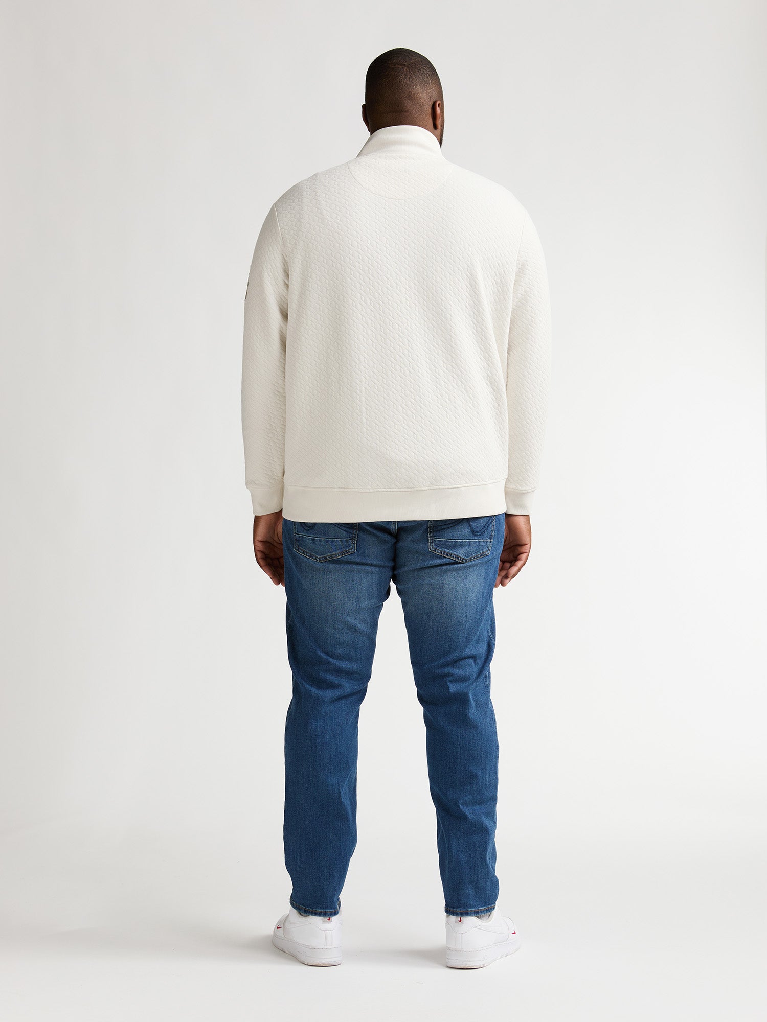 Petrol Industries Men Sweater Collar Zip Regular Plus Fit Seashell