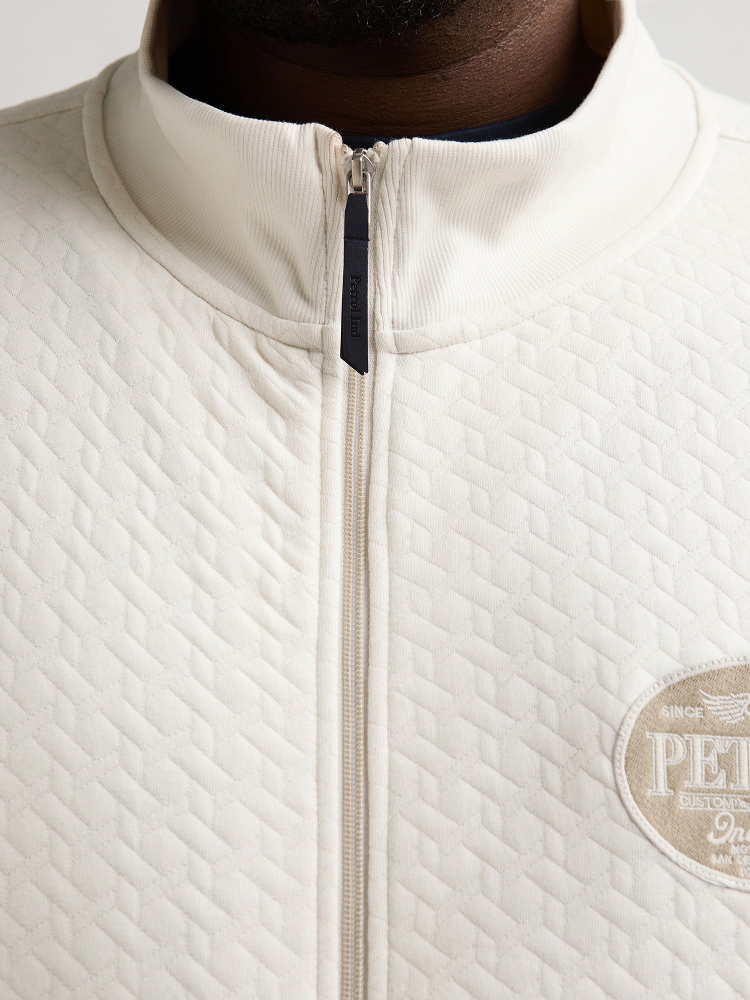 Petrol Industries Men Sweater Collar Zip Regular Plus Fit Seashell