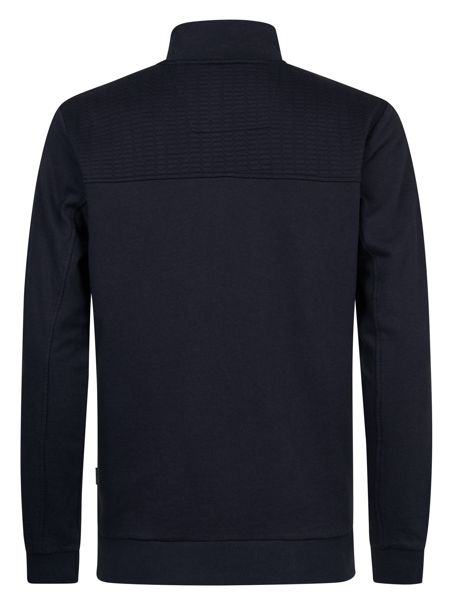 Petrol Industries Men Sweater Collar Zip Regular Fit Navy Blue