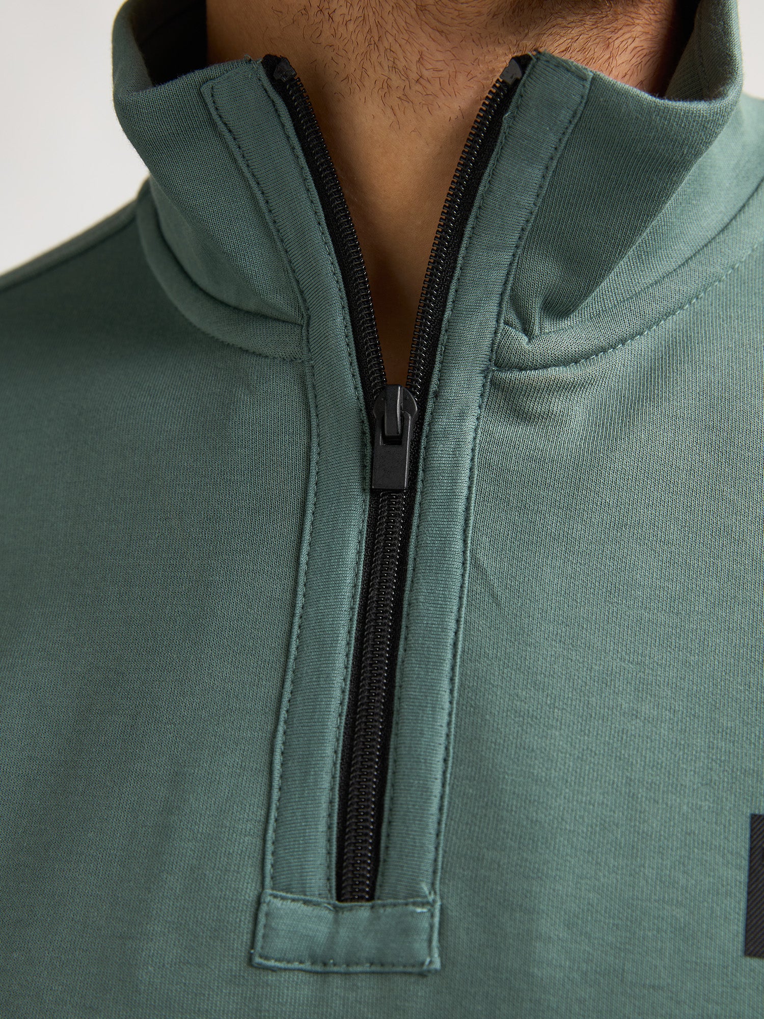 Petrol Industries Men Sweater Collar Zip Regular Fit Oil Green