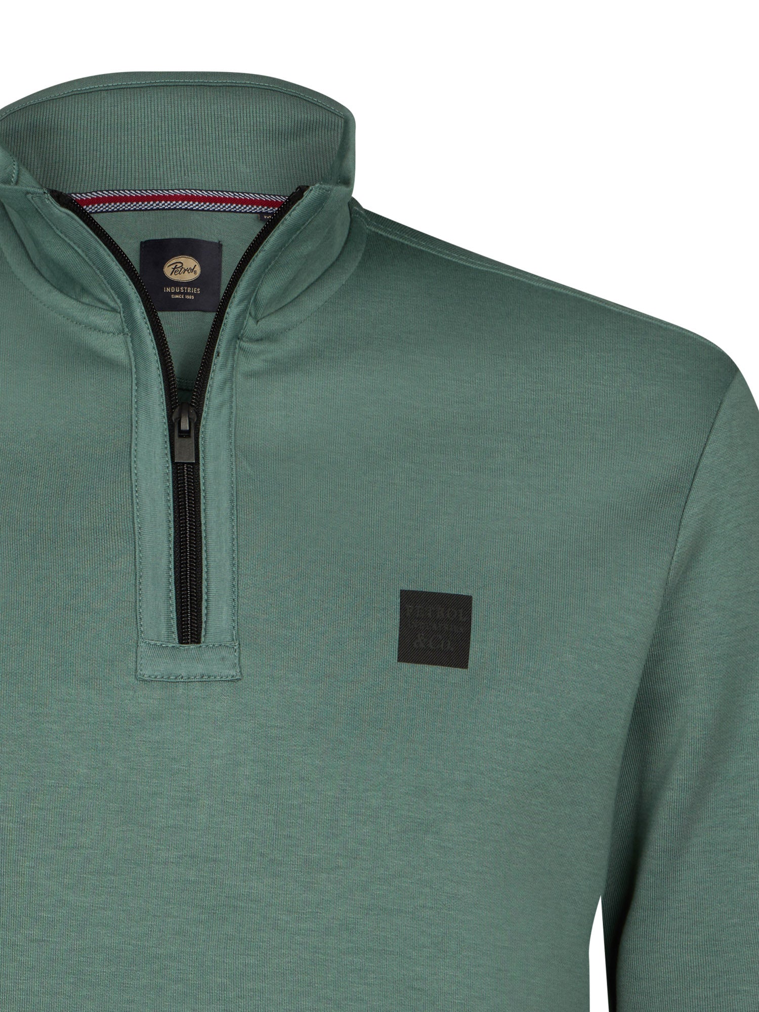 Petrol Industries Men Sweater Collar Zip Regular Fit Oil Green