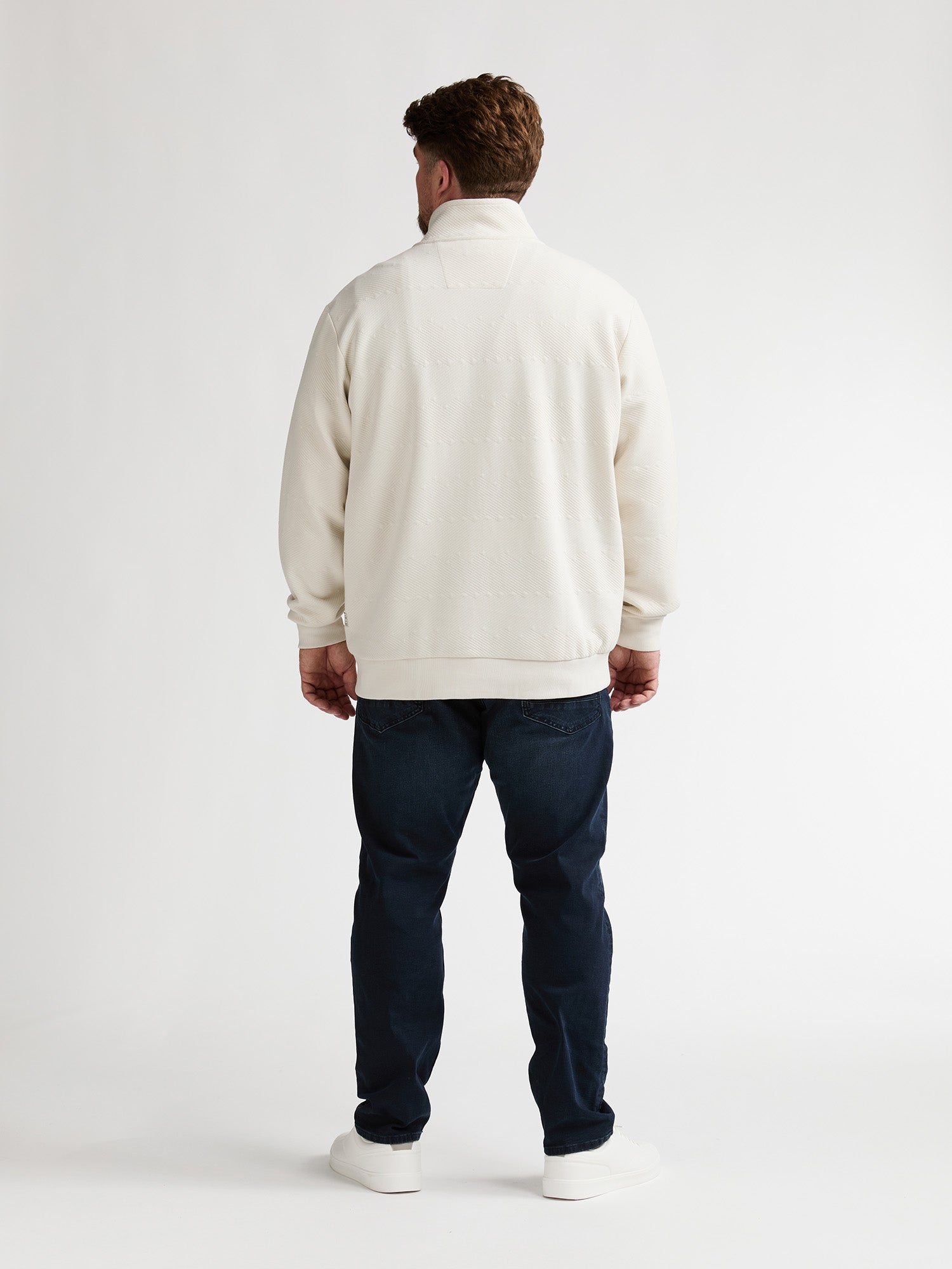 Petrol Industries Men Sweater Collar Zip Regular Plus Fit Seashell
