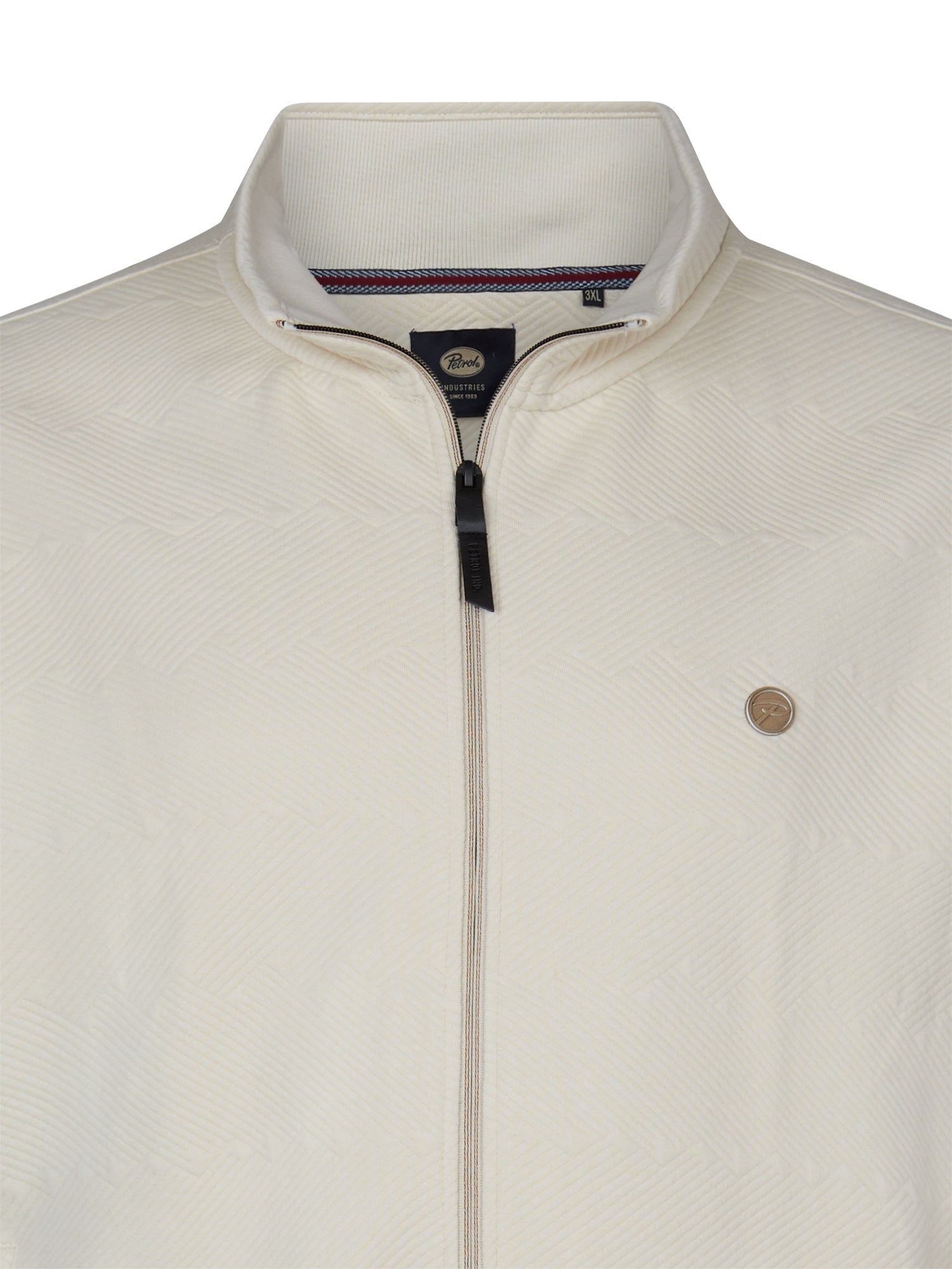 Petrol Industries Men Sweater Collar Zip Regular Plus Fit Seashell
