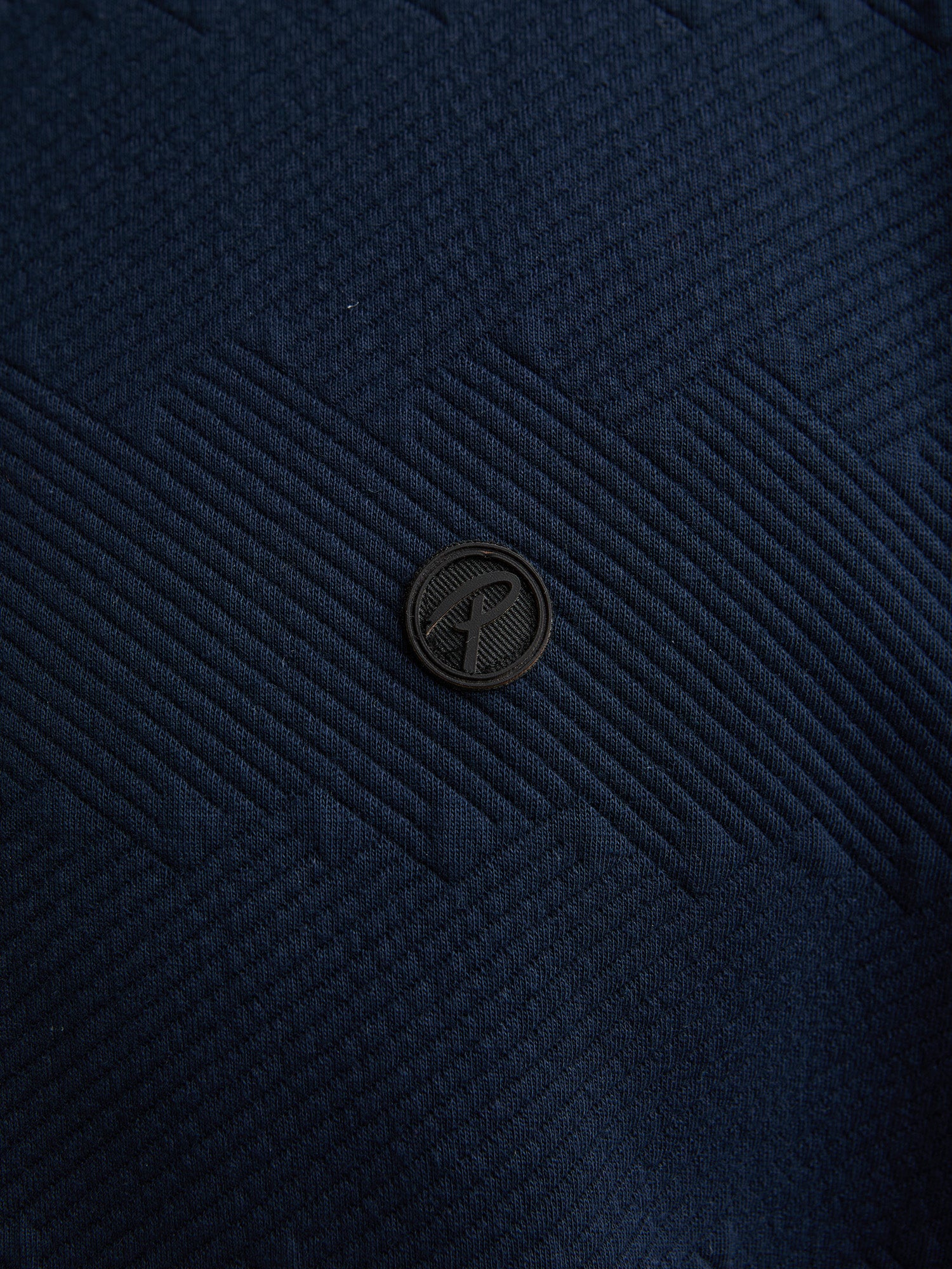 Petrol Industries Men Sweater Collar Zip Regular Plus Fit Navy Blue