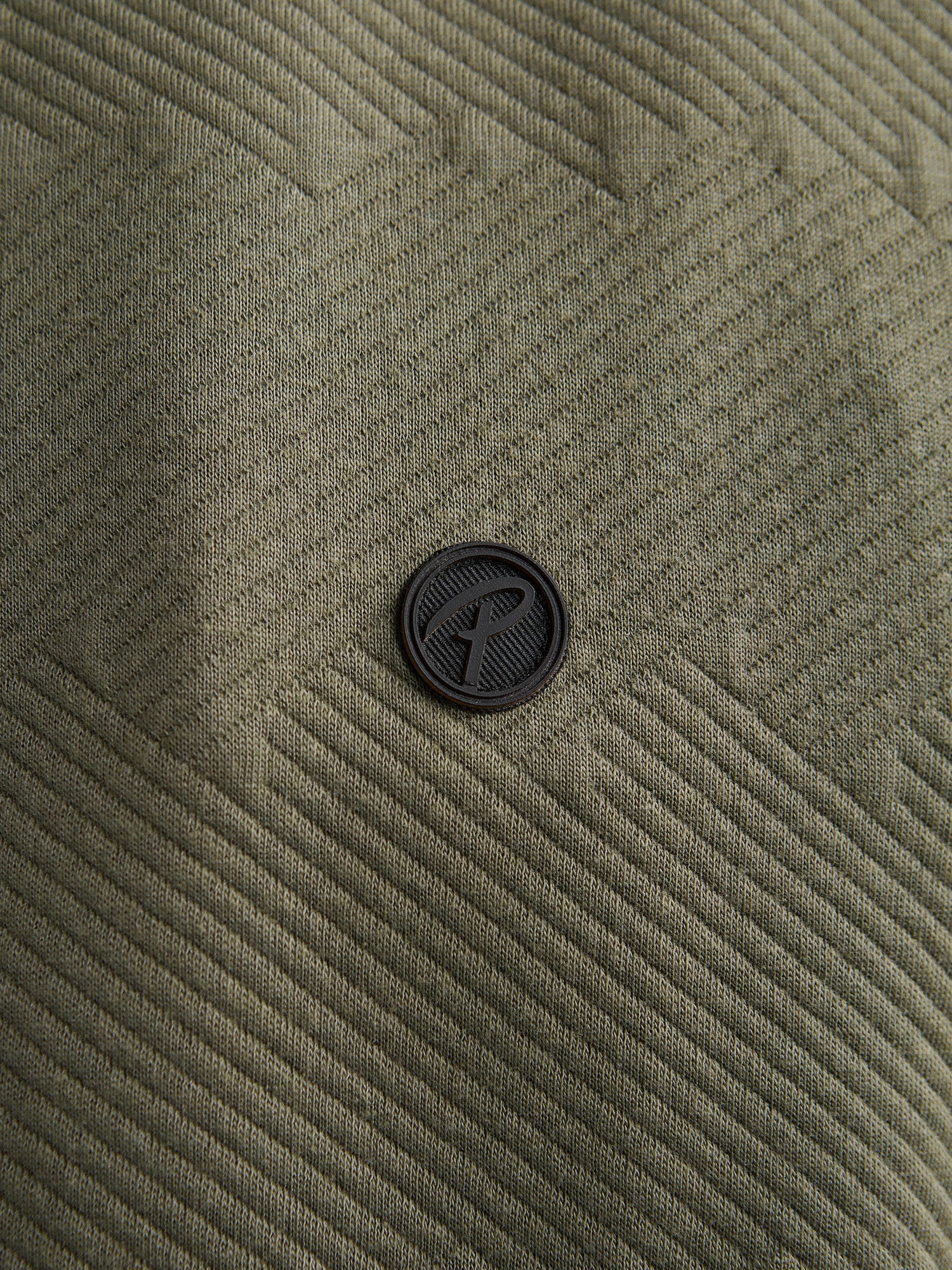 Petrol Industries Men Sweater Collar Zip Regular Plus Fit Dusty Army