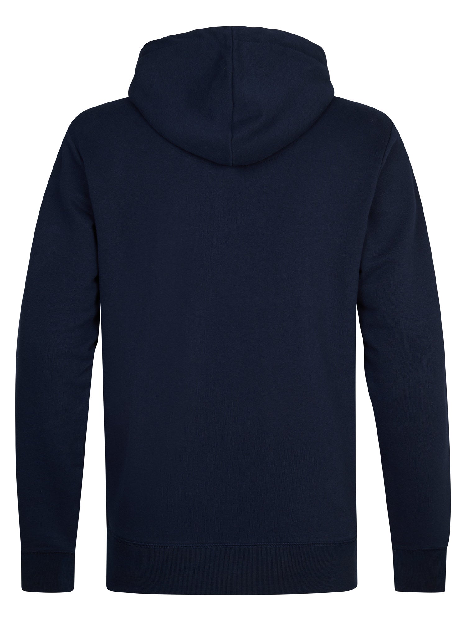 Petrol Industries Men Sweater Hooded Print Regular Fit Navy Blue