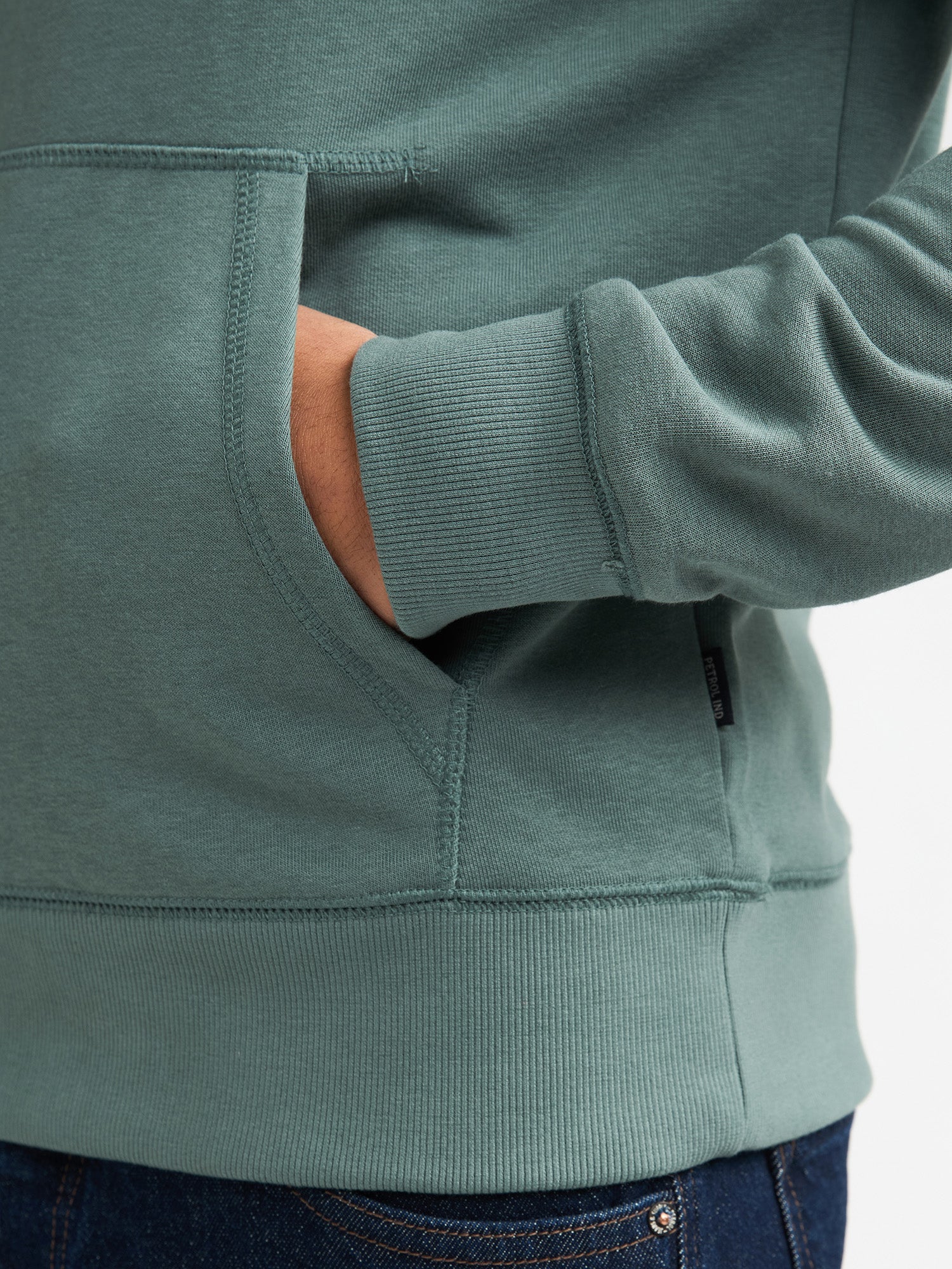 Petrol Industries Men Sweater Hooded Regular Fit Oil Green