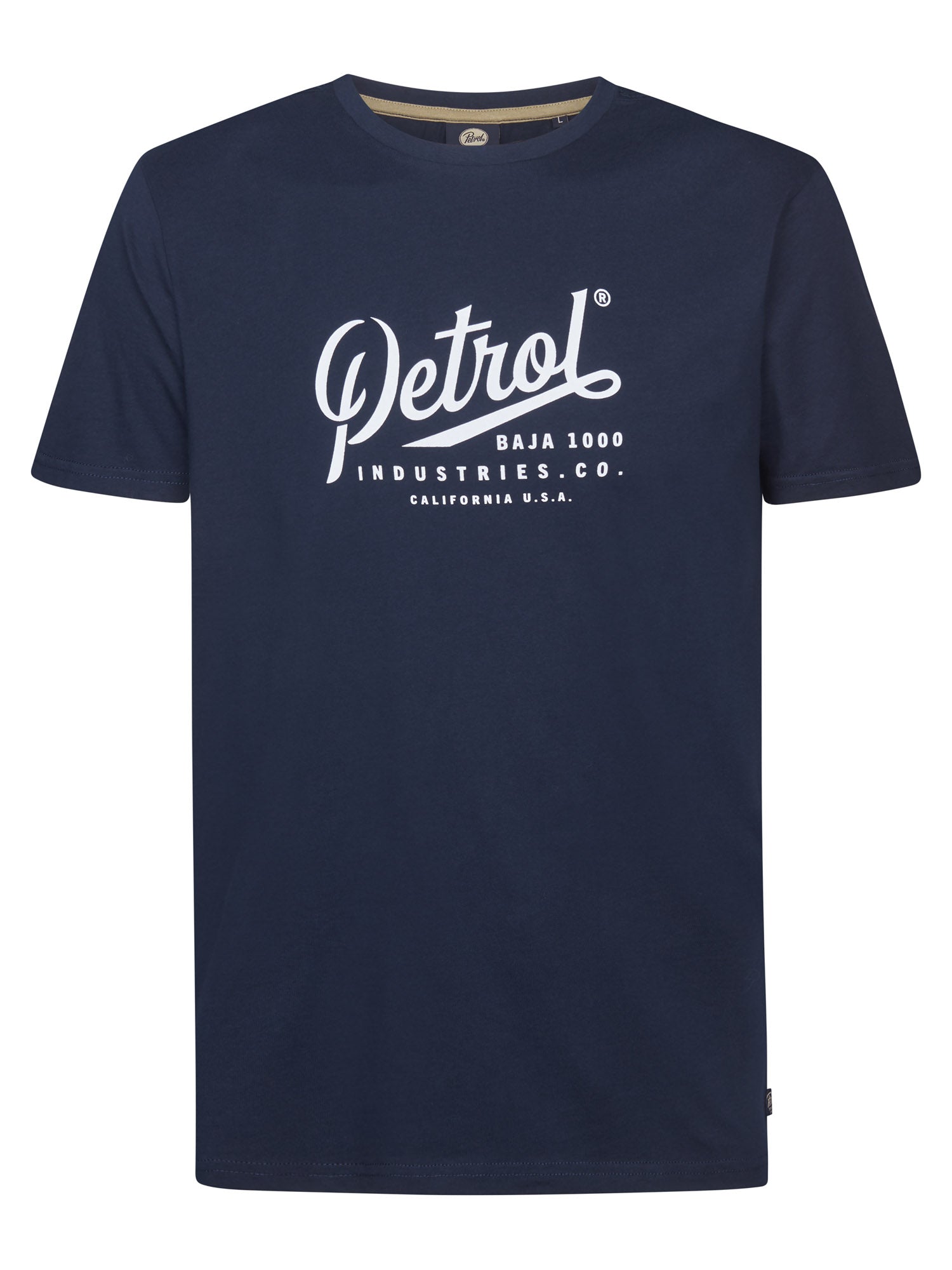 Petrol Industries Men T-Shirt Short Sleeve Classic Print Regular Fit Navy Blue