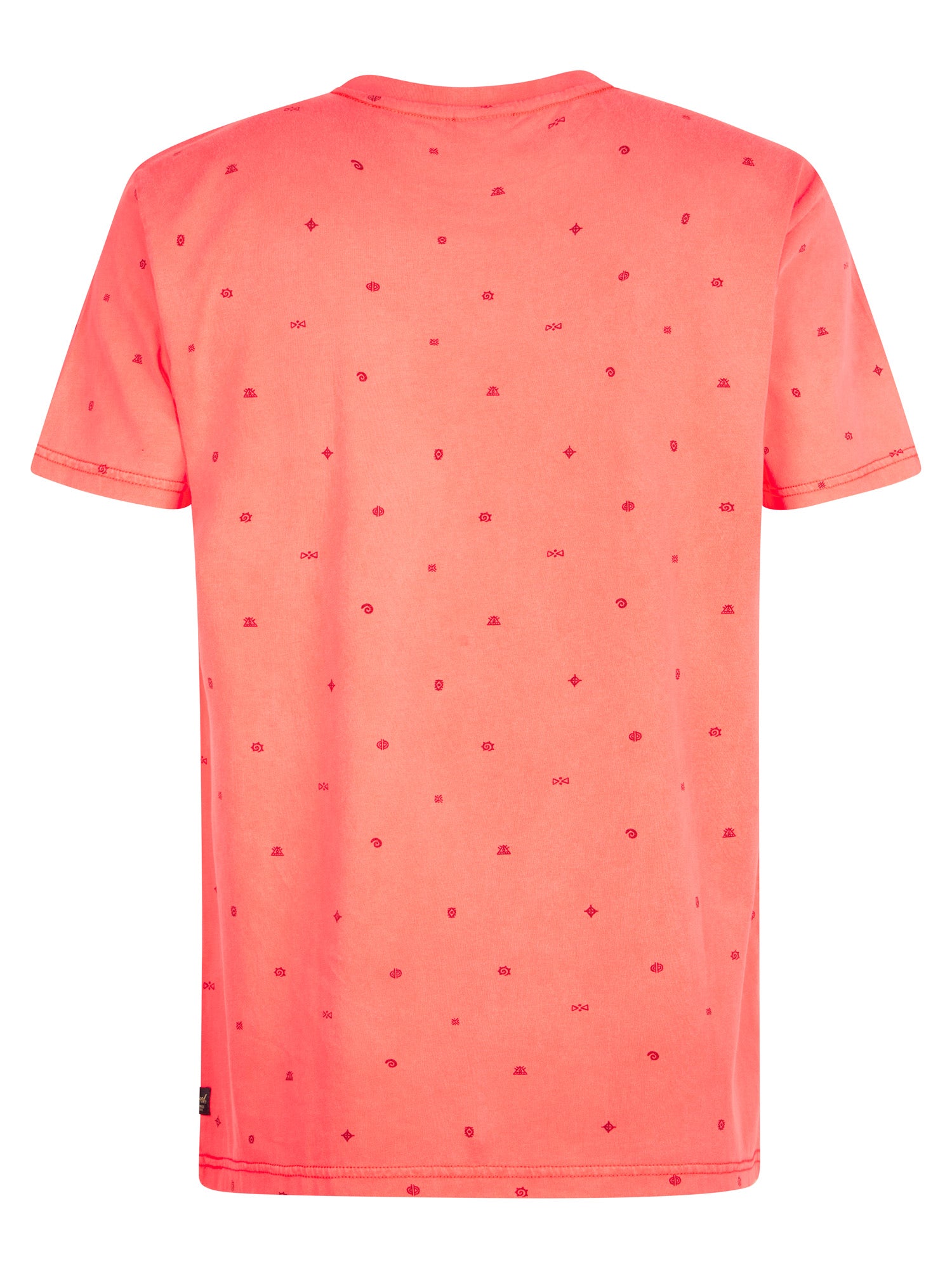 Petrol Industries Men T-Shirt Short Sleeve All-Over Print Regular Fit Fiery Coral