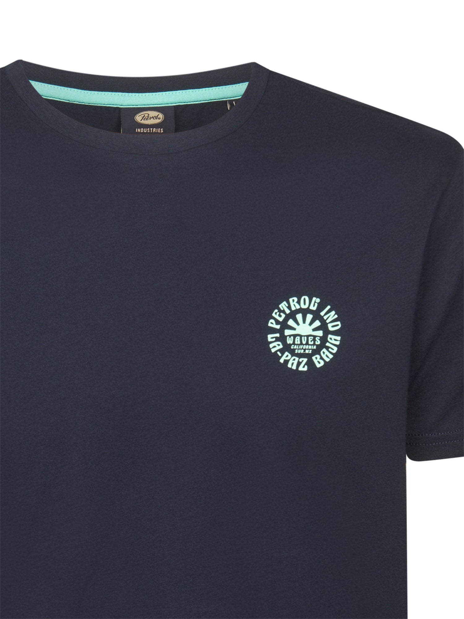 Petrol Industries Men T-Shirt Short Sleeve Classic Print Regular Fit Navy Blue