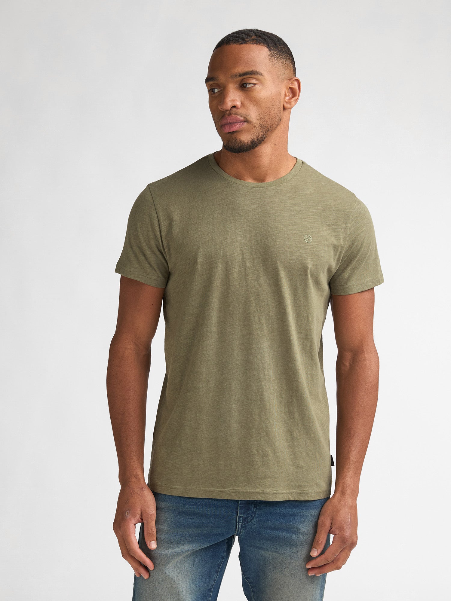 Petrol Industries Men T-Shirt Short Sleeve Regular Fit Dusty Army