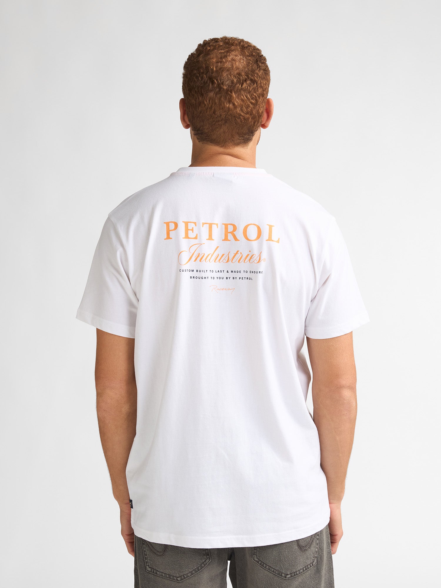 Petrol Industries Men T-Shirt Short Sleeve Classic Print Regular Fit Bright White