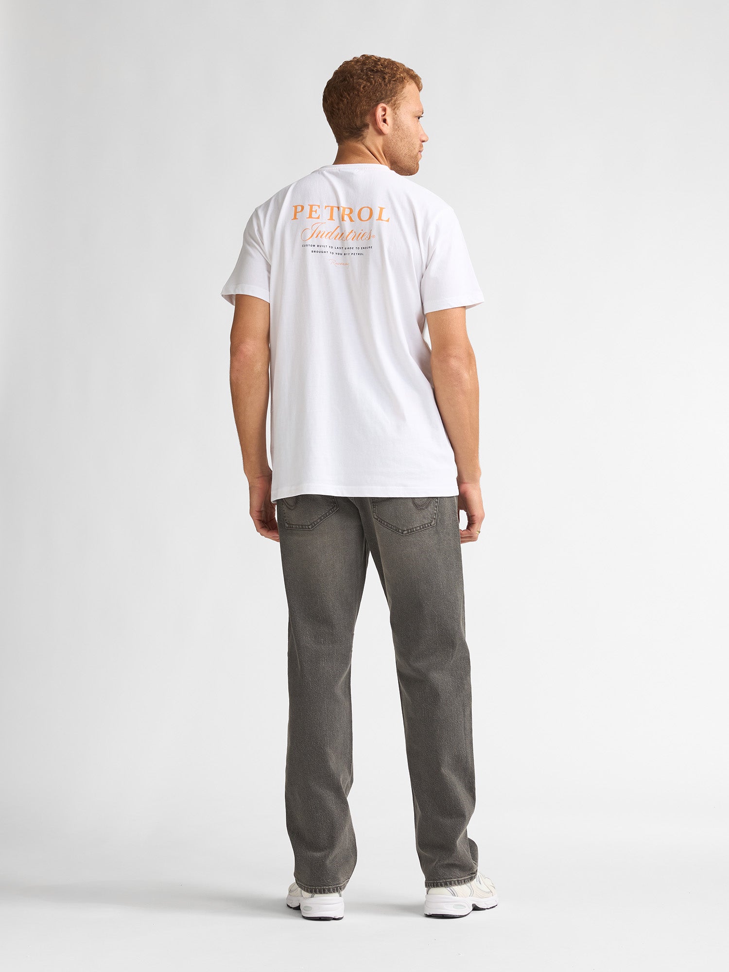Petrol Industries Men T-Shirt Short Sleeve Classic Print Regular Fit Bright White