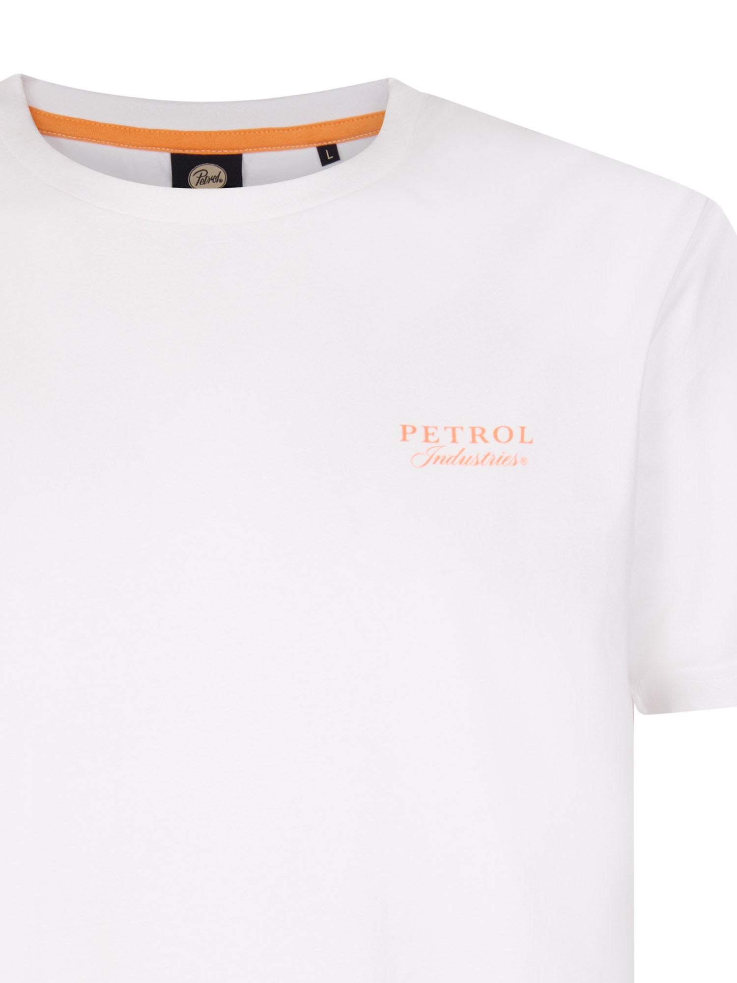 Petrol Industries Men T-Shirt Short Sleeve Classic Print Regular Fit Bright White