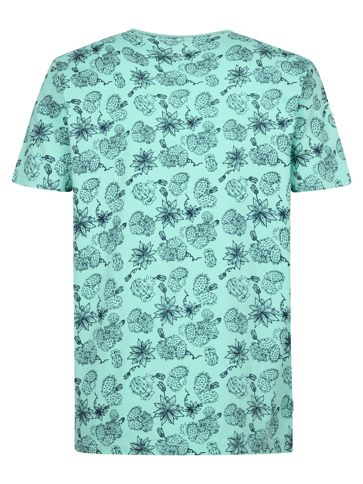 Petrol Industries Men T-Shirt Short Sleeve All-Over Print Regular Fit Green Aqua