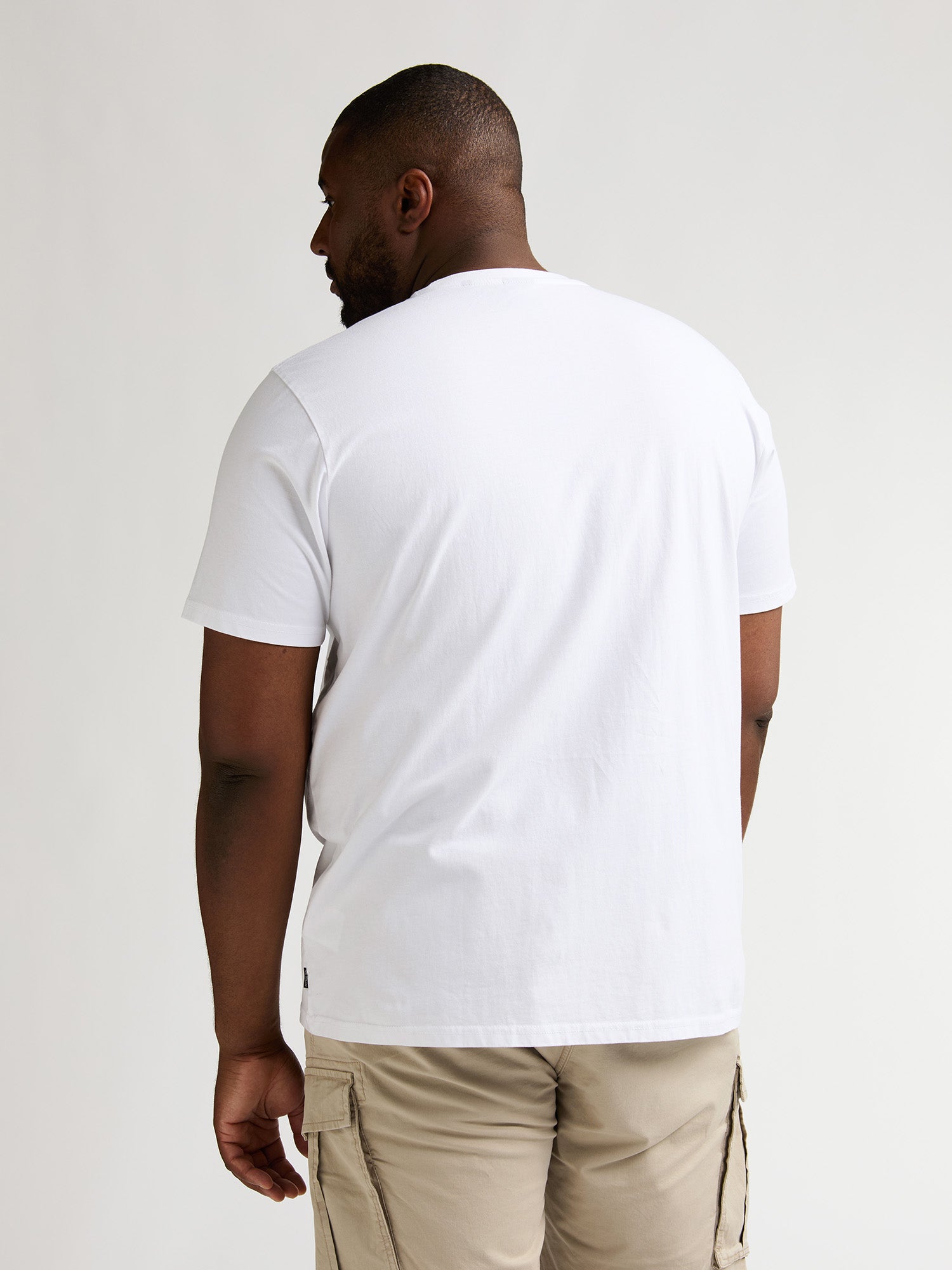Petrol Industries Men T-Shirt Short Sleeve Classic Print Regular Plus Fit Bright White