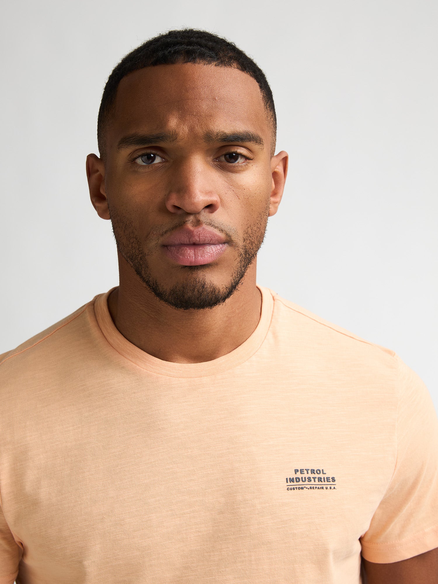 Petrol Industries Men T-Shirt Short Sleeve Regular Fit Tropical Orange