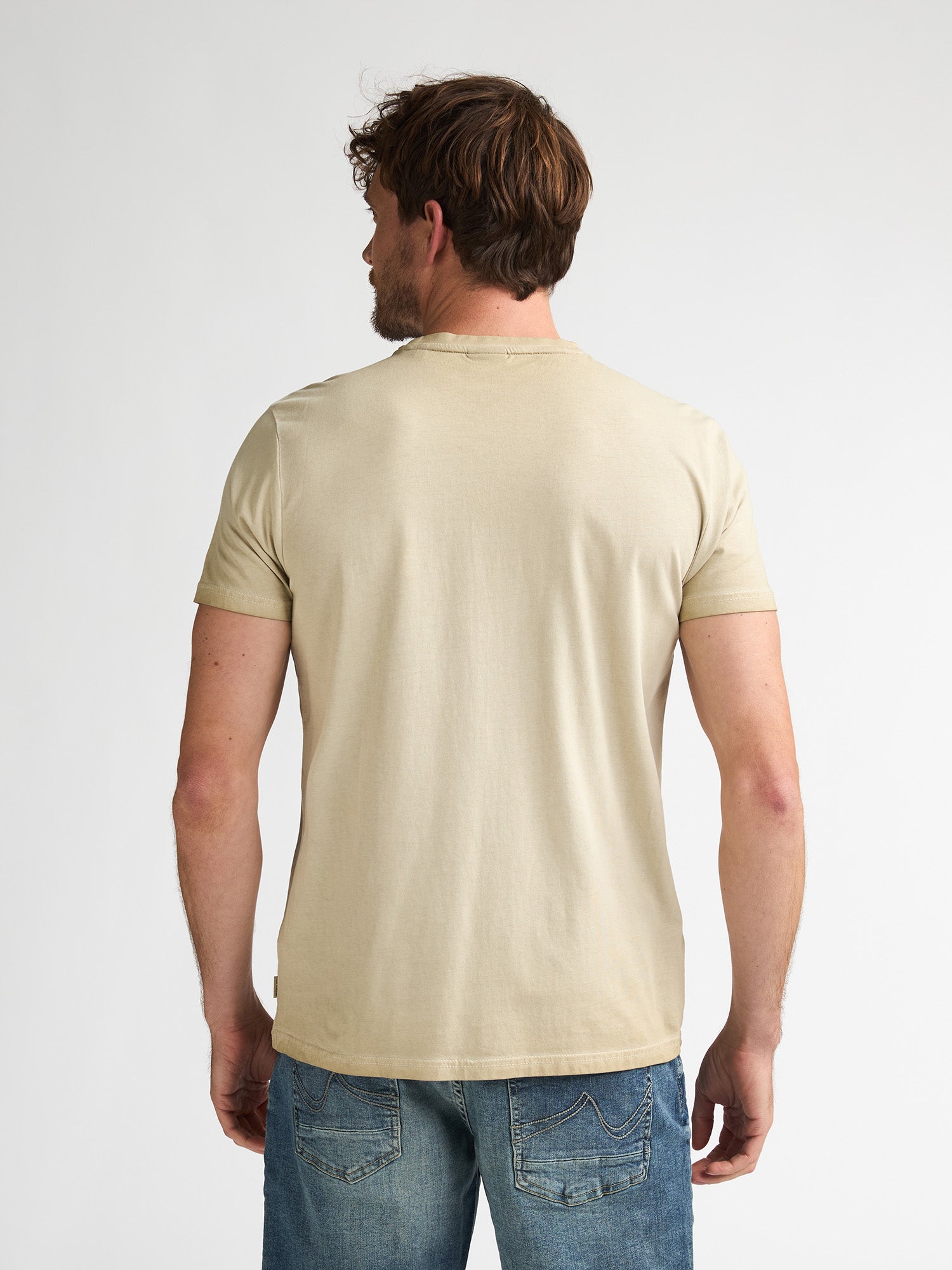 Petrol Industries Men T-Shirt Short Sleeve Regular Fit Light Tan