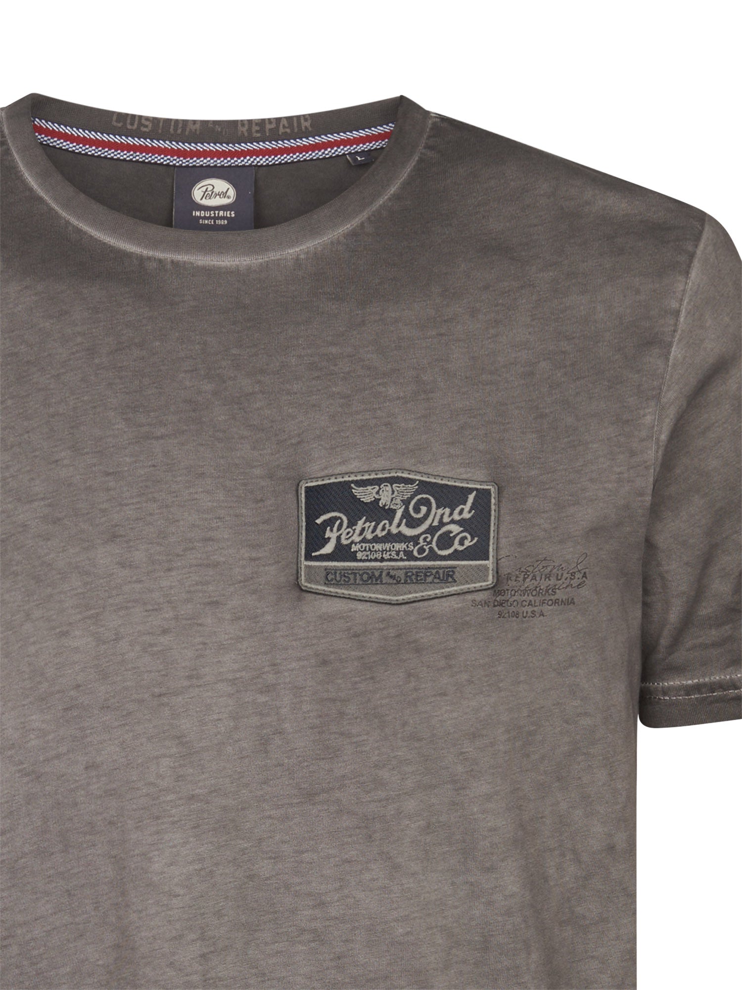 Petrol Industries Men T-Shirt Short Sleeve Regular Fit Black