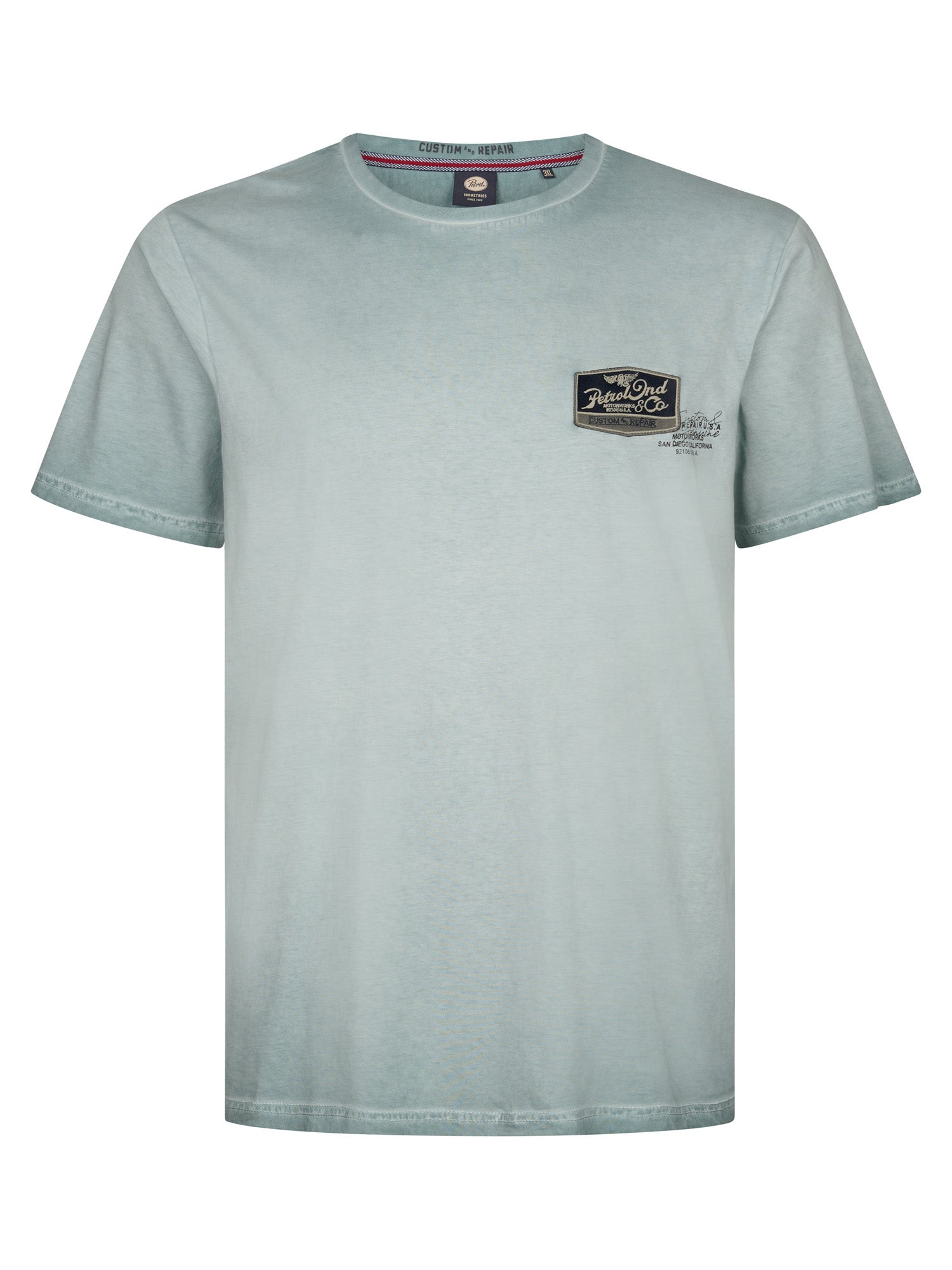 Petrol Industries Men T-Shirt Short Sleeve Classic Print Regular Plus Fit Oil Green