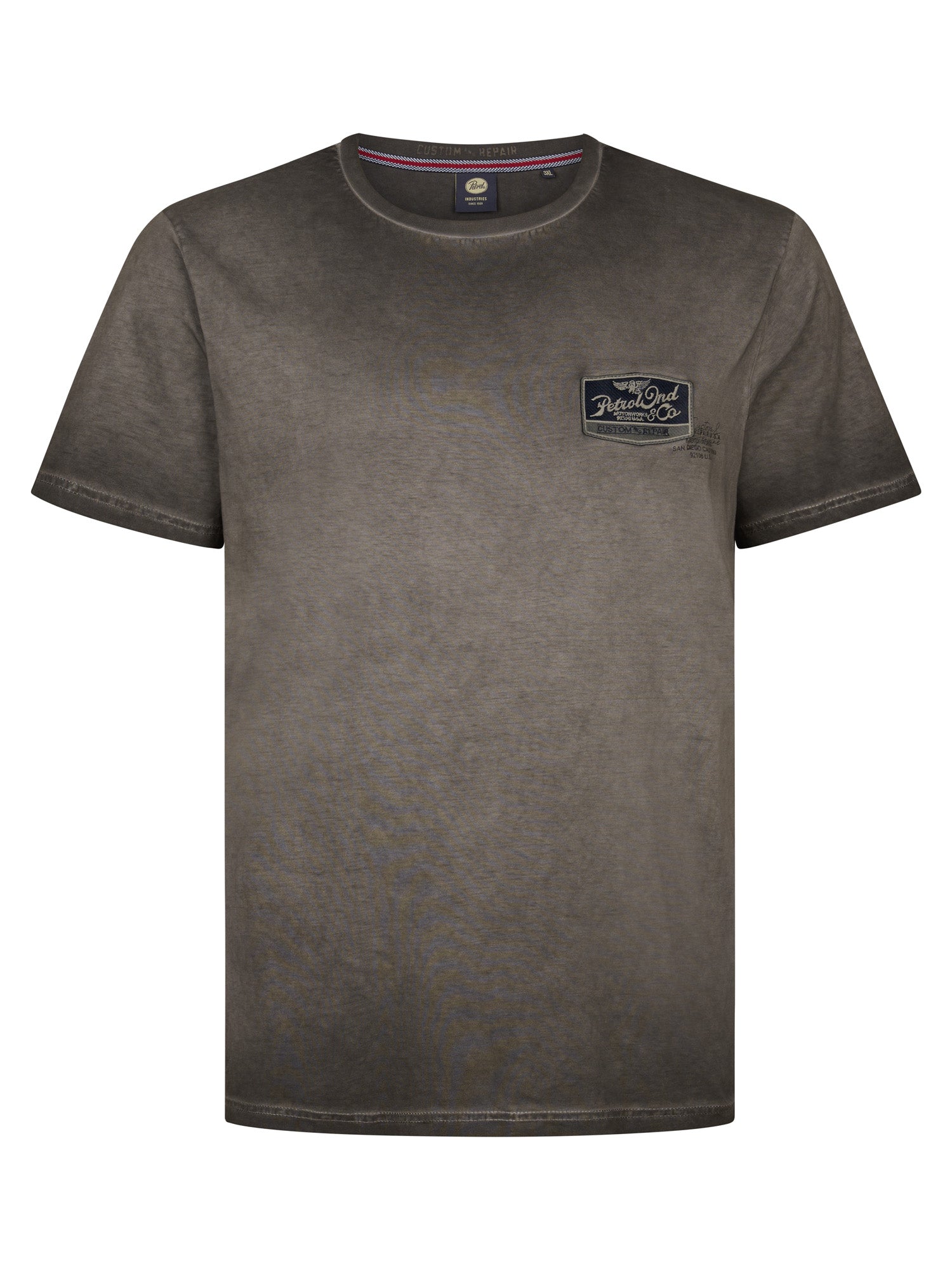 Petrol Industries Men T-Shirt Short Sleeve Classic Print Regular Plus Fit Black