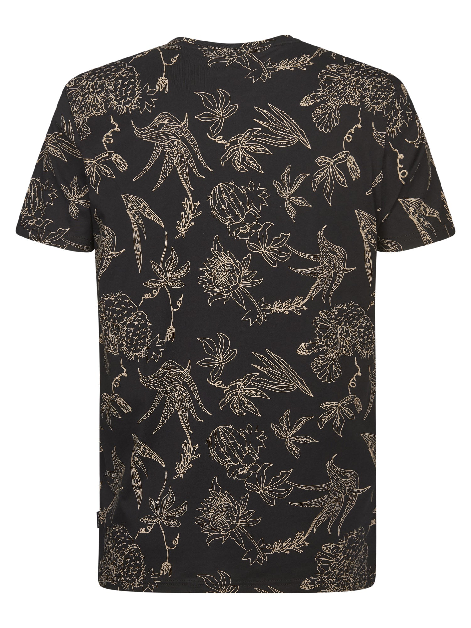 Petrol Industries Men T-Shirt Short Sleeve All-Over Print Regular Fit Black