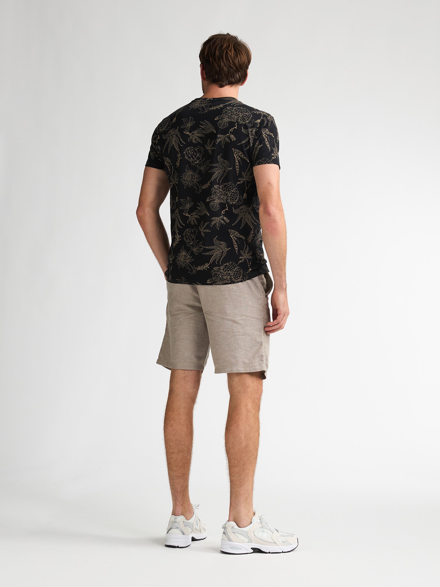 Petrol Industries Men T-Shirt Short Sleeve All-Over Print Regular Fit Black