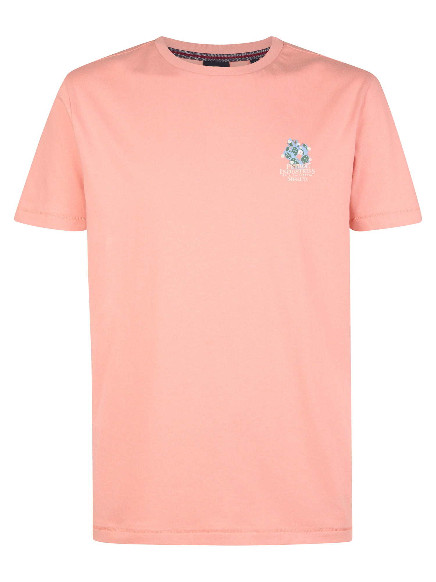 Petrol Industries Men T-Shirt Short Sleeve Regular Fit Light Coral