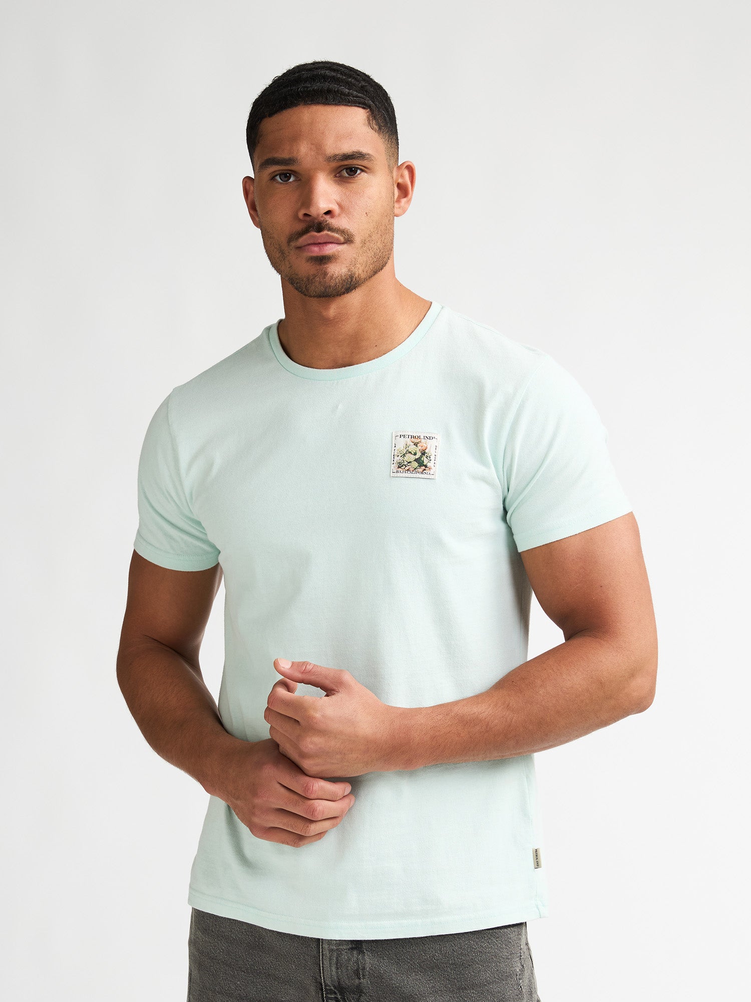 Petrol Industries Men T-Shirt Short Sleeve Regular Fit Cool Mint