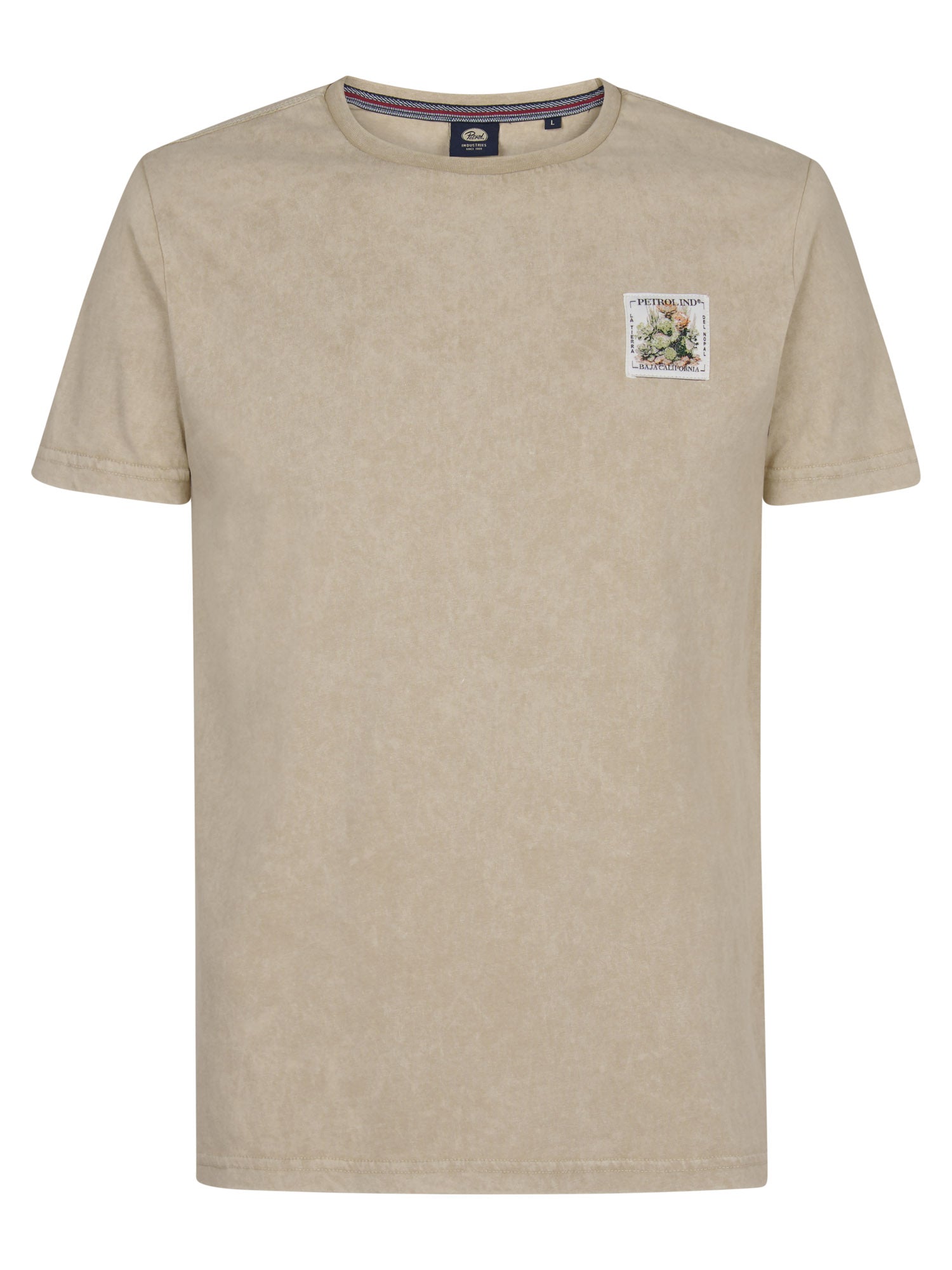 Petrol Industries Men T-Shirt Short Sleeve Regular Fit Light Tan