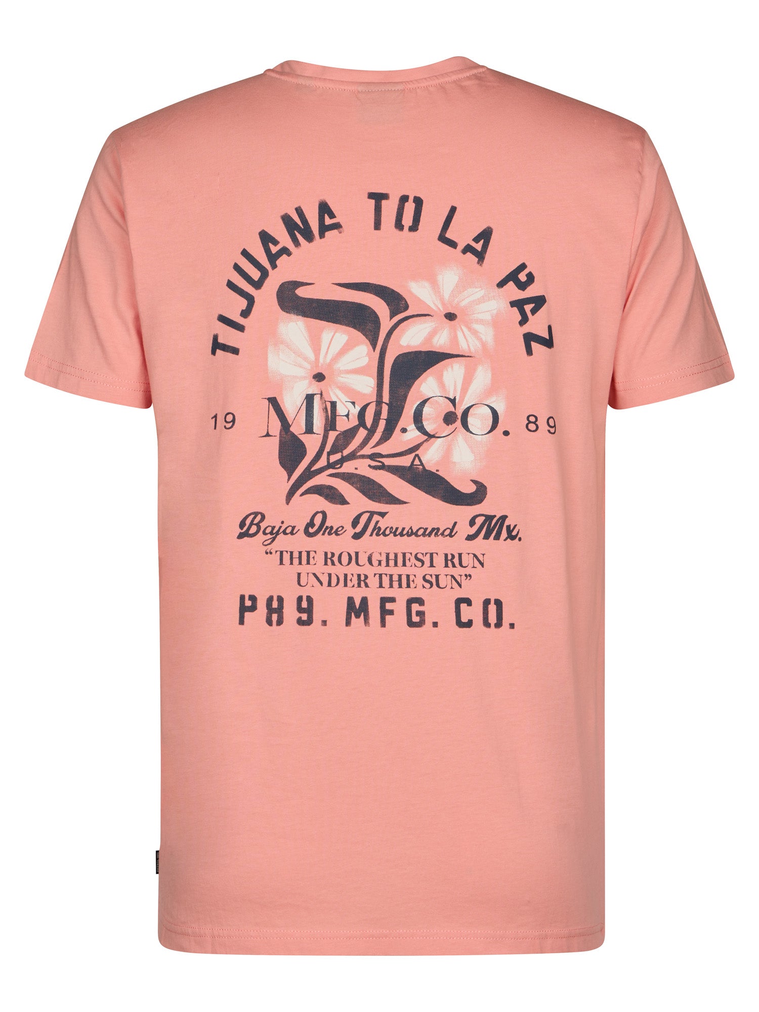 Petrol Industries Men T-Shirt Short Sleeve Classic Print Regular Fit Light Coral