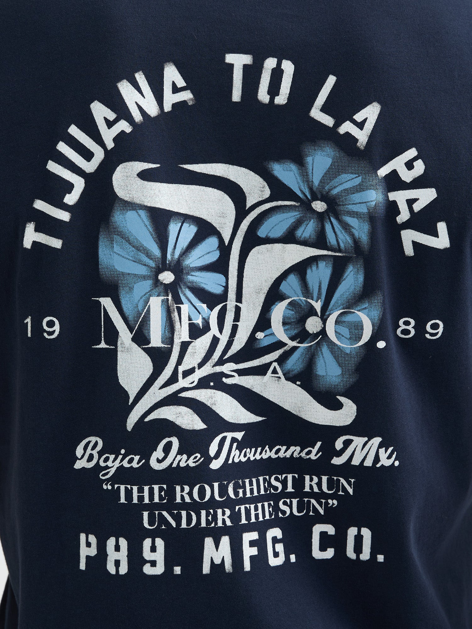 Petrol Industries Men T-Shirt Short Sleeve Classic Print Regular Fit Navy Blue