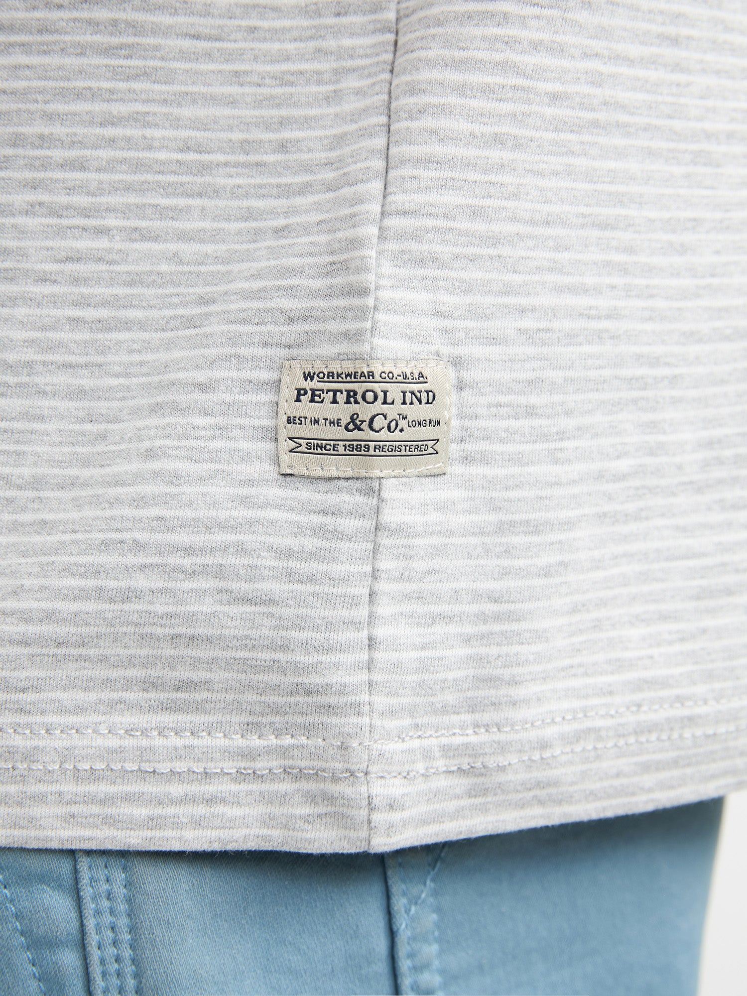 Petrol Industries Men T-Shirt Short Sleeve Regular Fit Antique White Melee