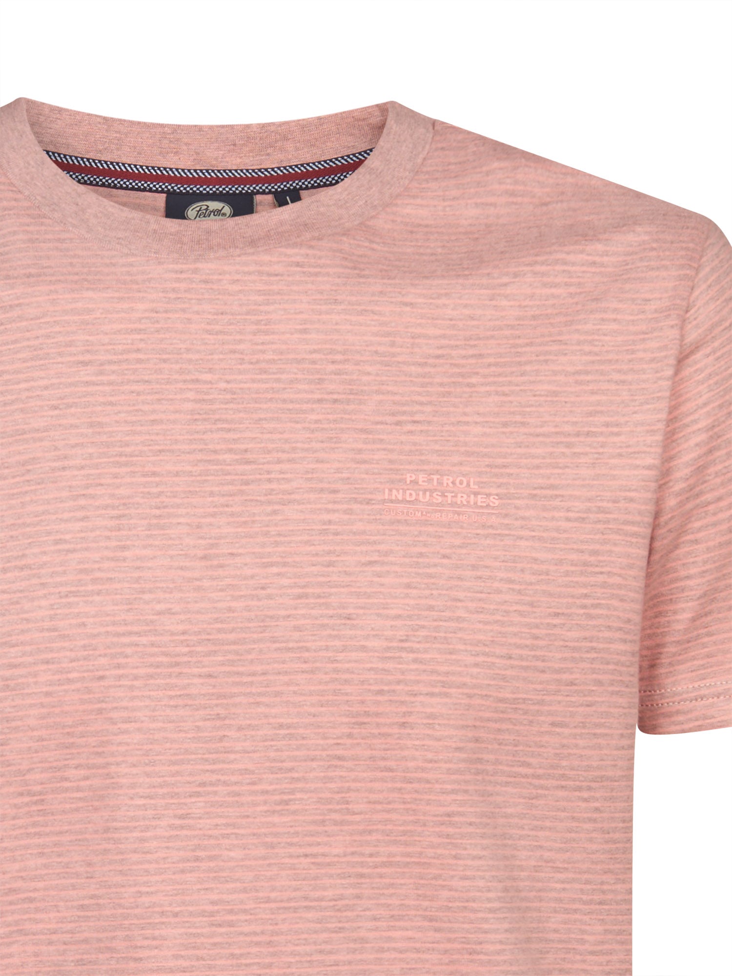 Petrol Industries Men T-Shirt Short Sleeve Regular Fit Light Coral