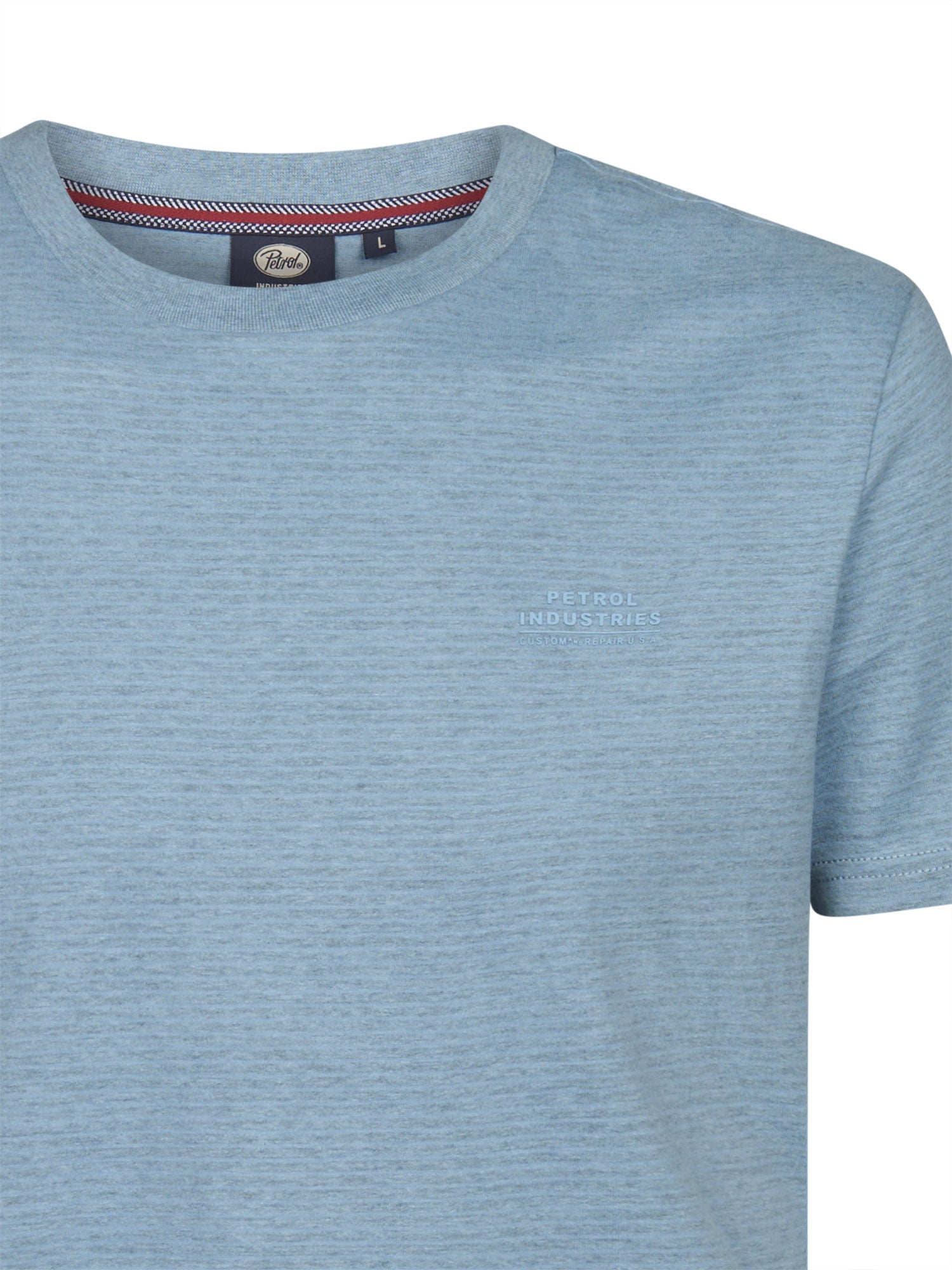Petrol Industries Men T-Shirt Short Sleeve Regular Fit Marble Blue