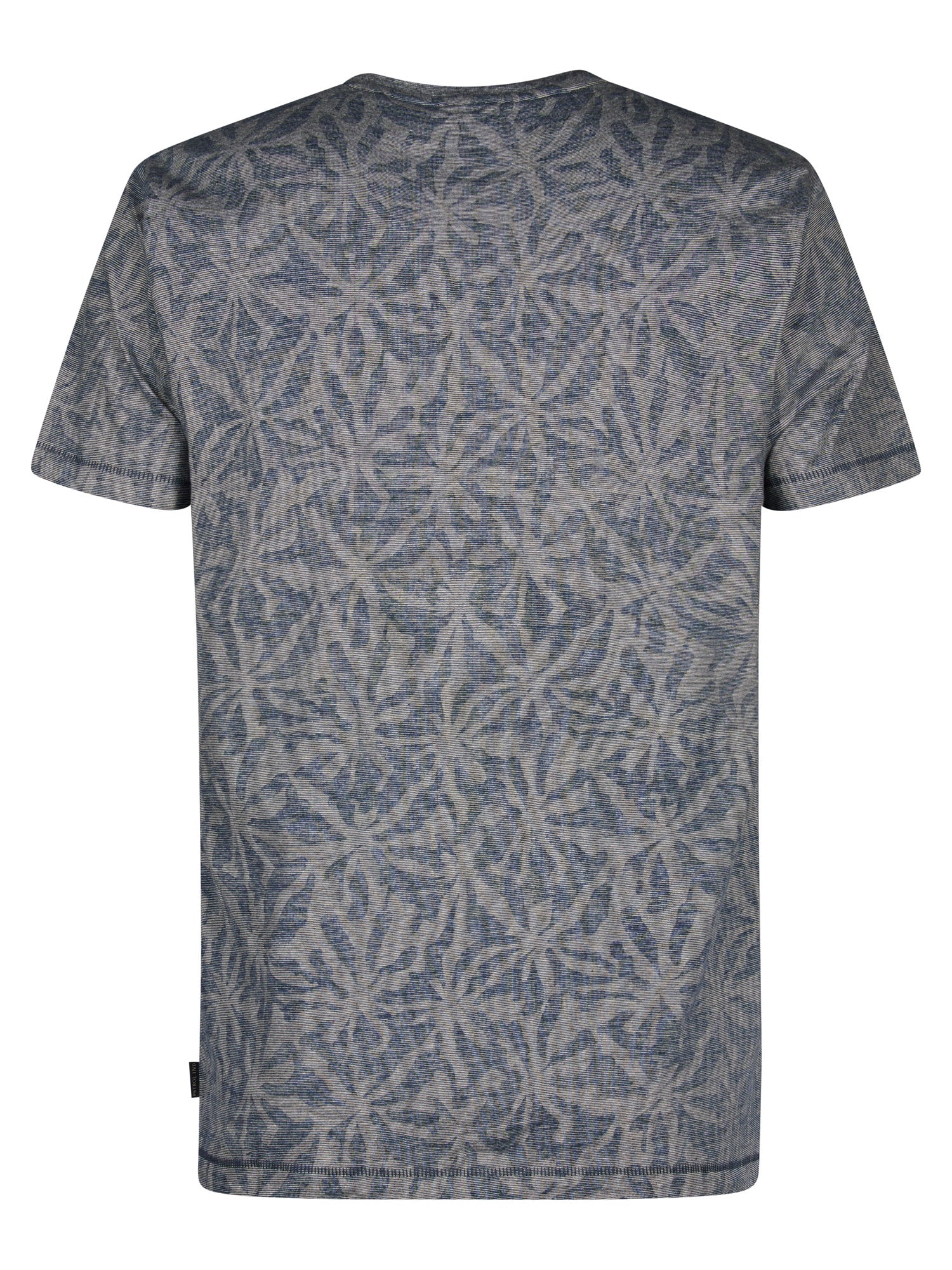 Petrol Industries Men T-Shirt Short Sleeve All-Over Print Regular Fit Navy Blue