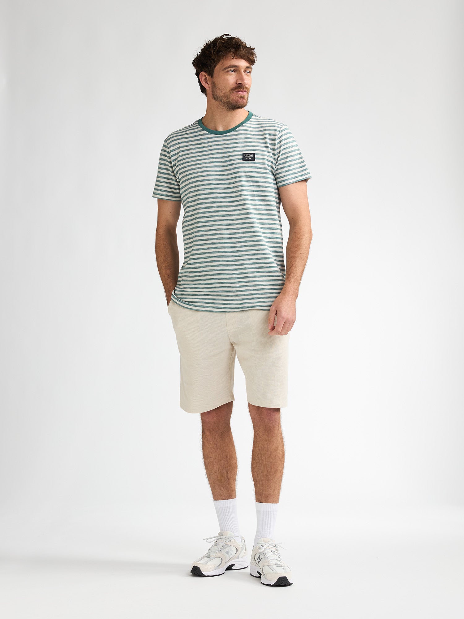 Petrol Industries Men T-Shirt Short Sleeve Regular Fit Oil Green